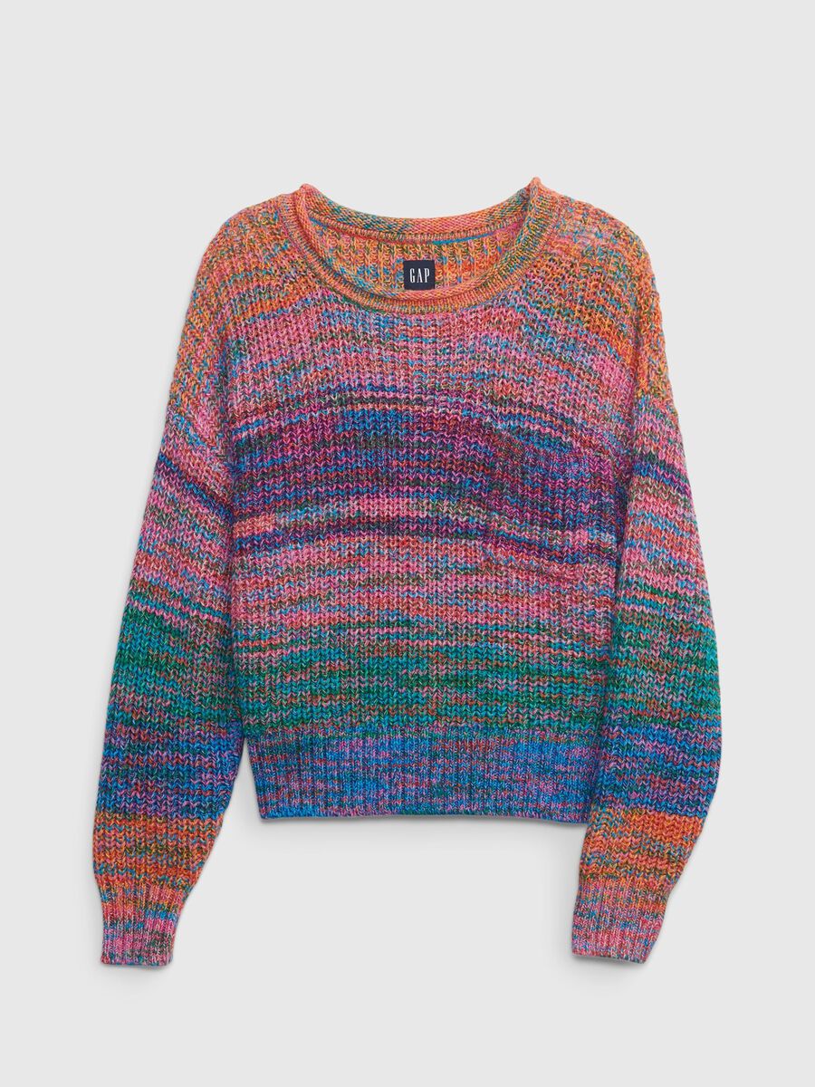 Oversize multi-colour pullover with pocket Woman_4