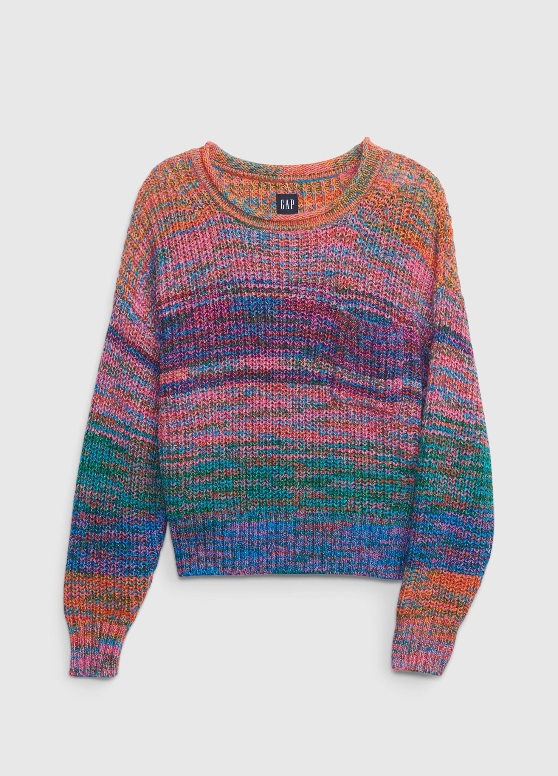 Pullover oversize multicolor con taschino_4