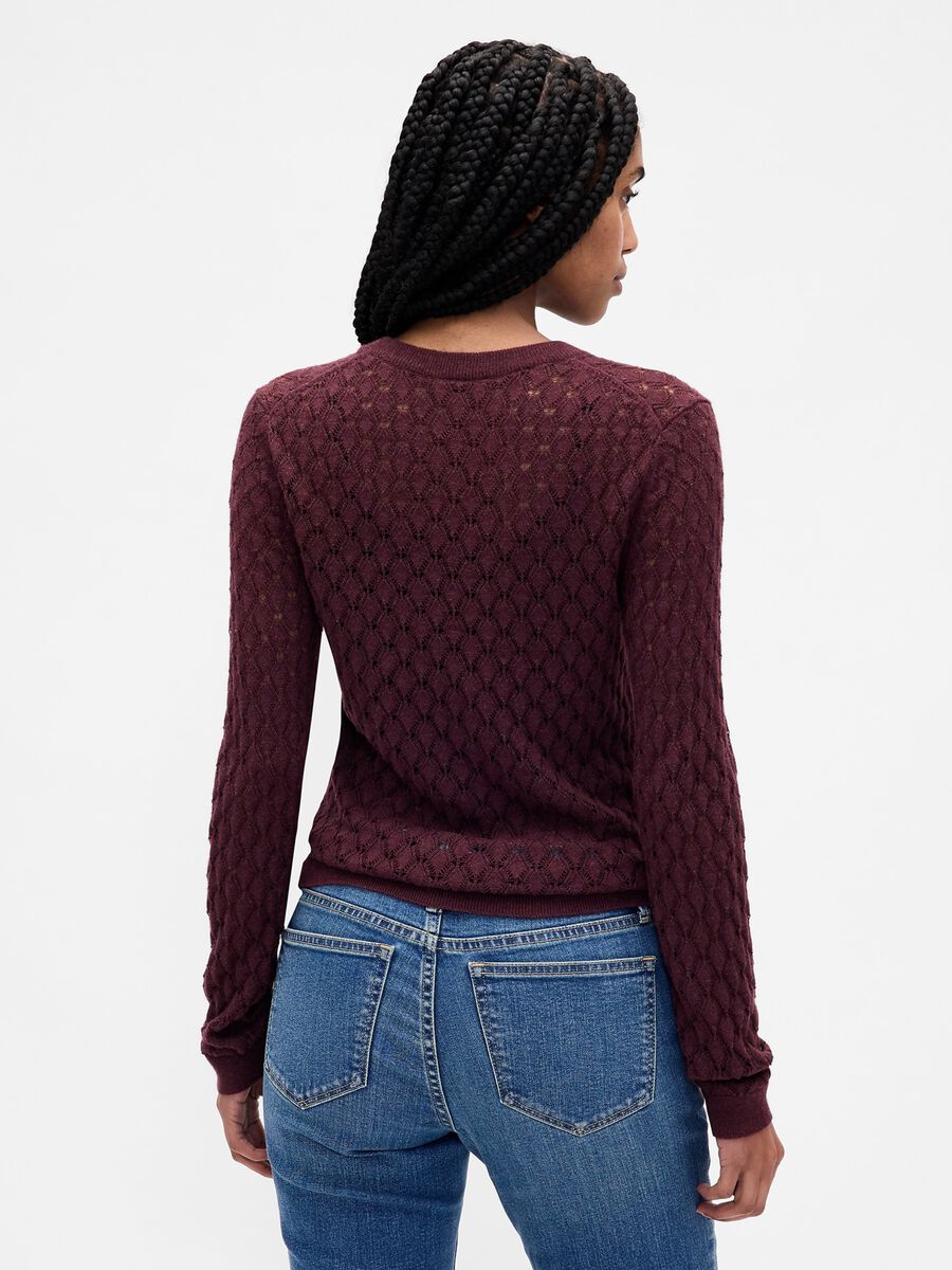 Purple Textured Sweater Woman_1