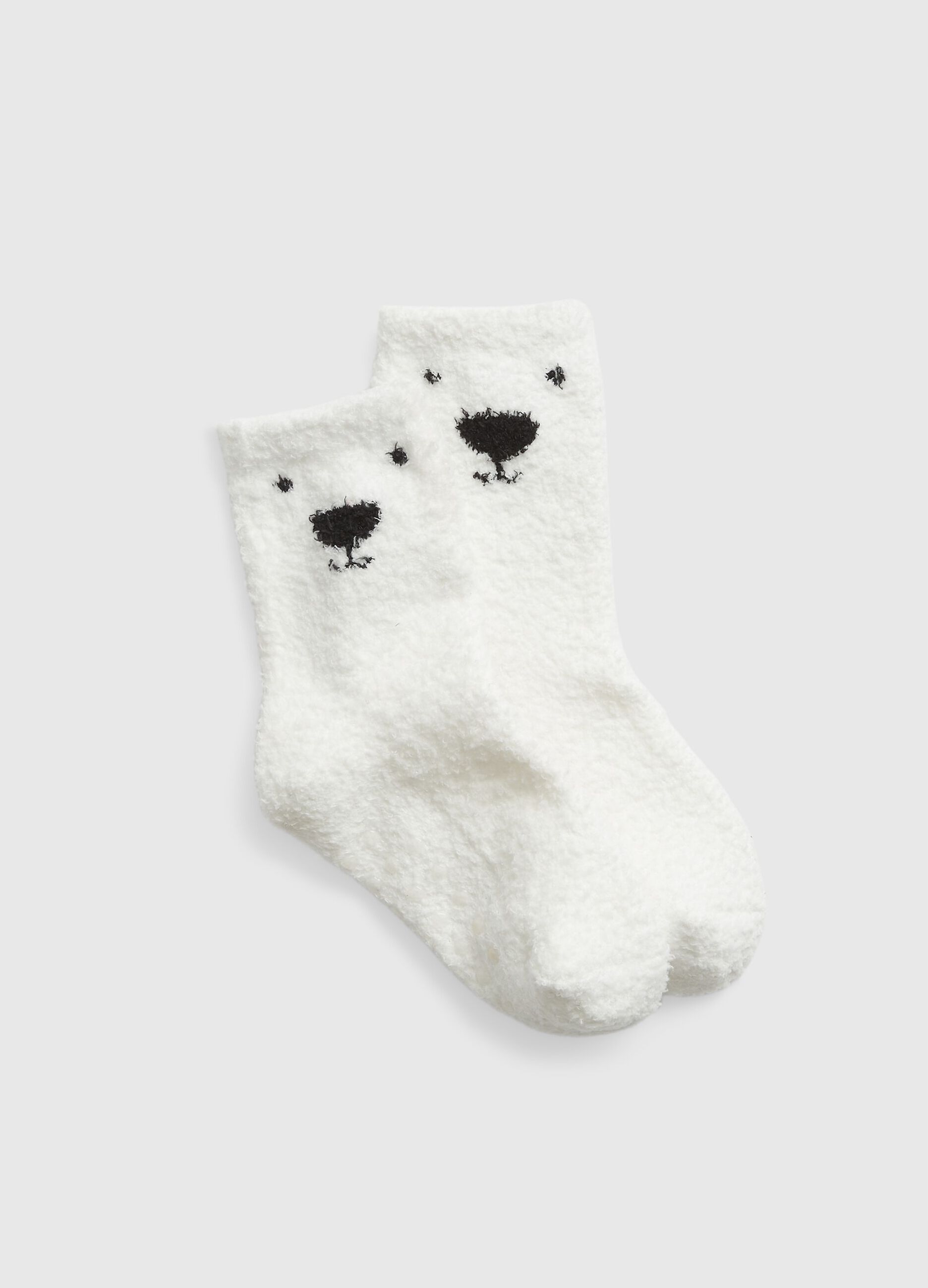 Slipper socks with bear design