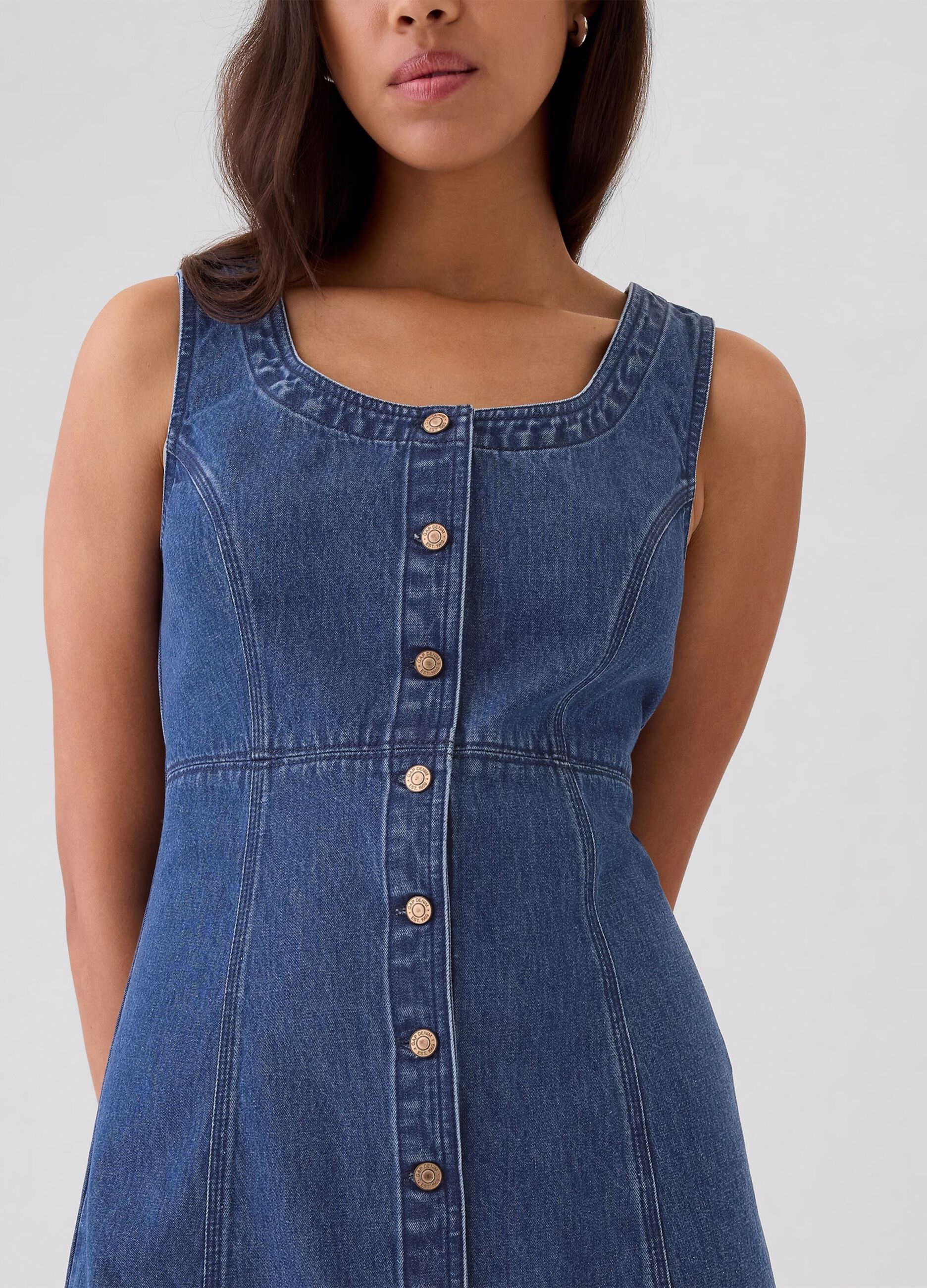 Vestito corto in denim_2