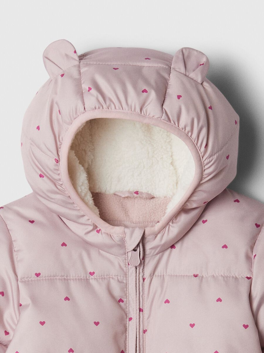 Tutina con cappuccio e interno in sherpa Neonato_2