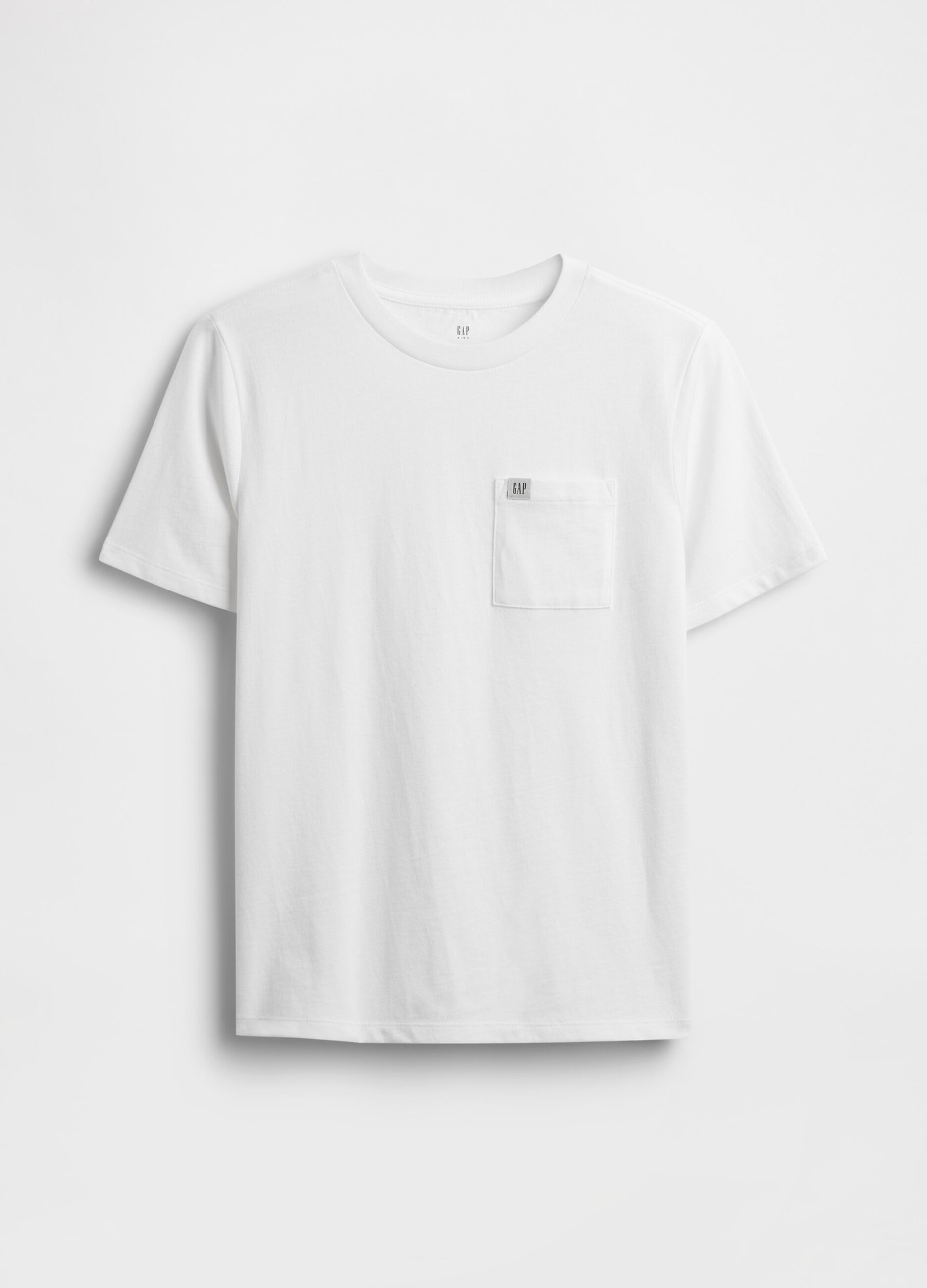 T-shirt bianca a maniche corte in cotone