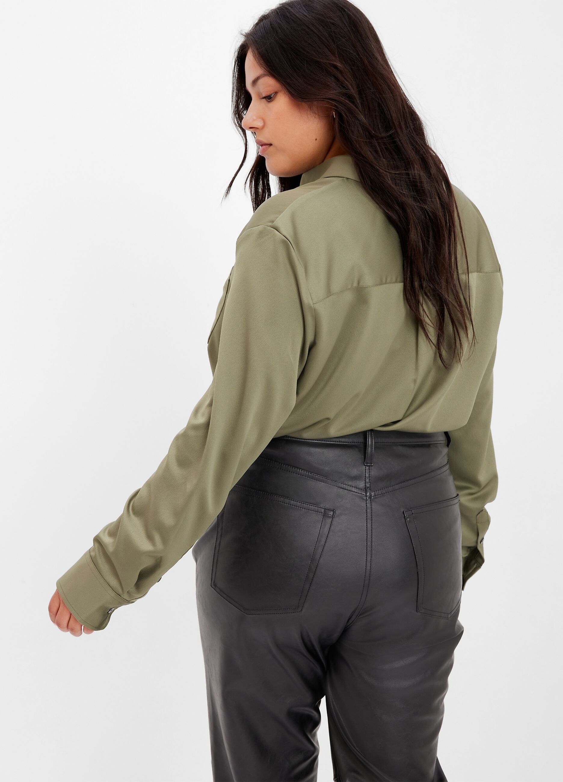 Satin shirt with pocket_4