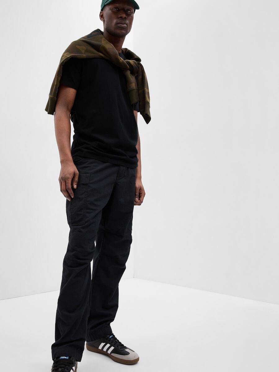 Cargo trousers in cotton ripstop._0