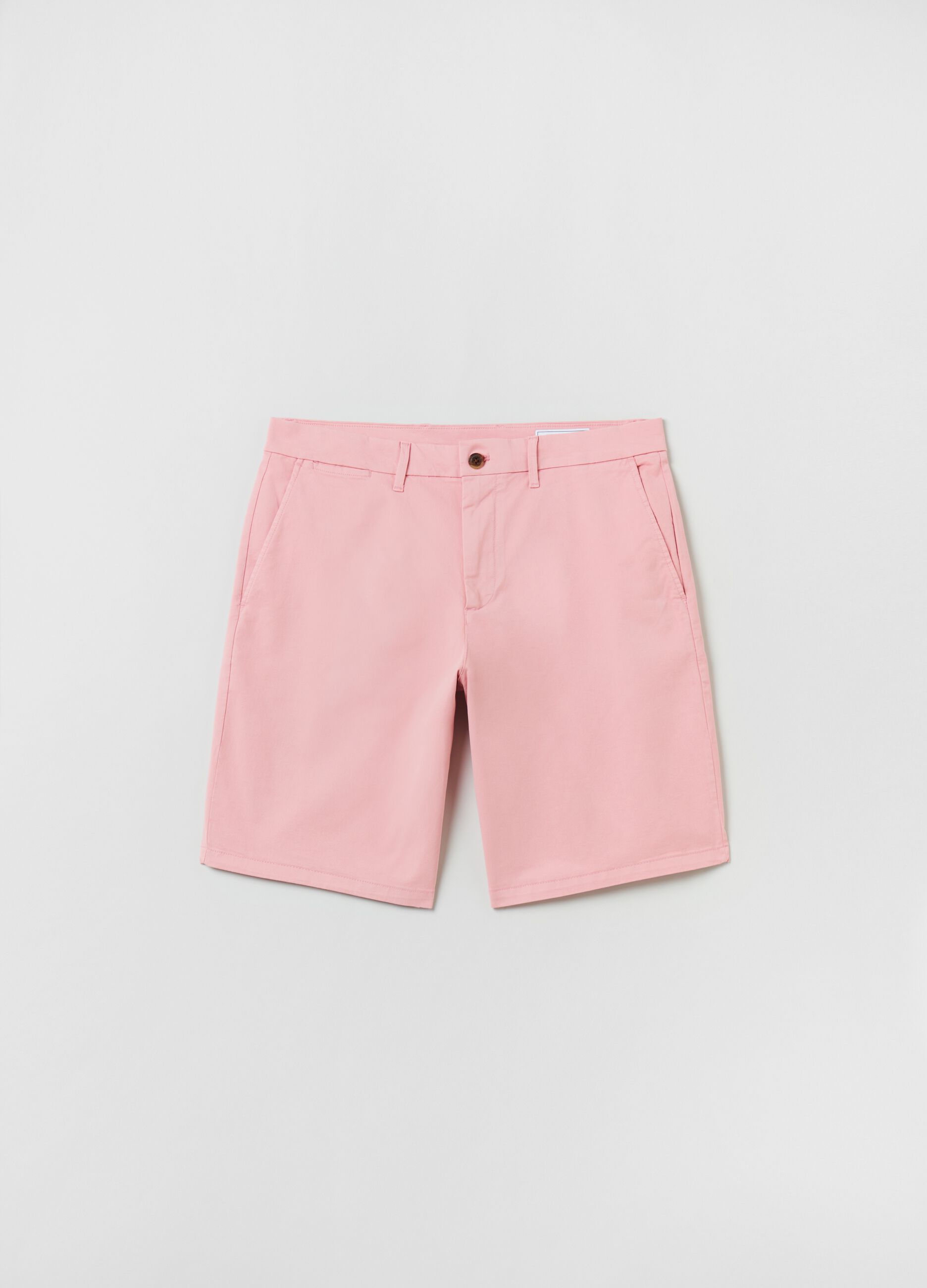 Stretch cotton Bermuda shorts