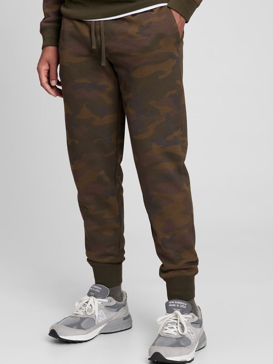 Joggers in felpa camouflage ricamo logo Uomo_0