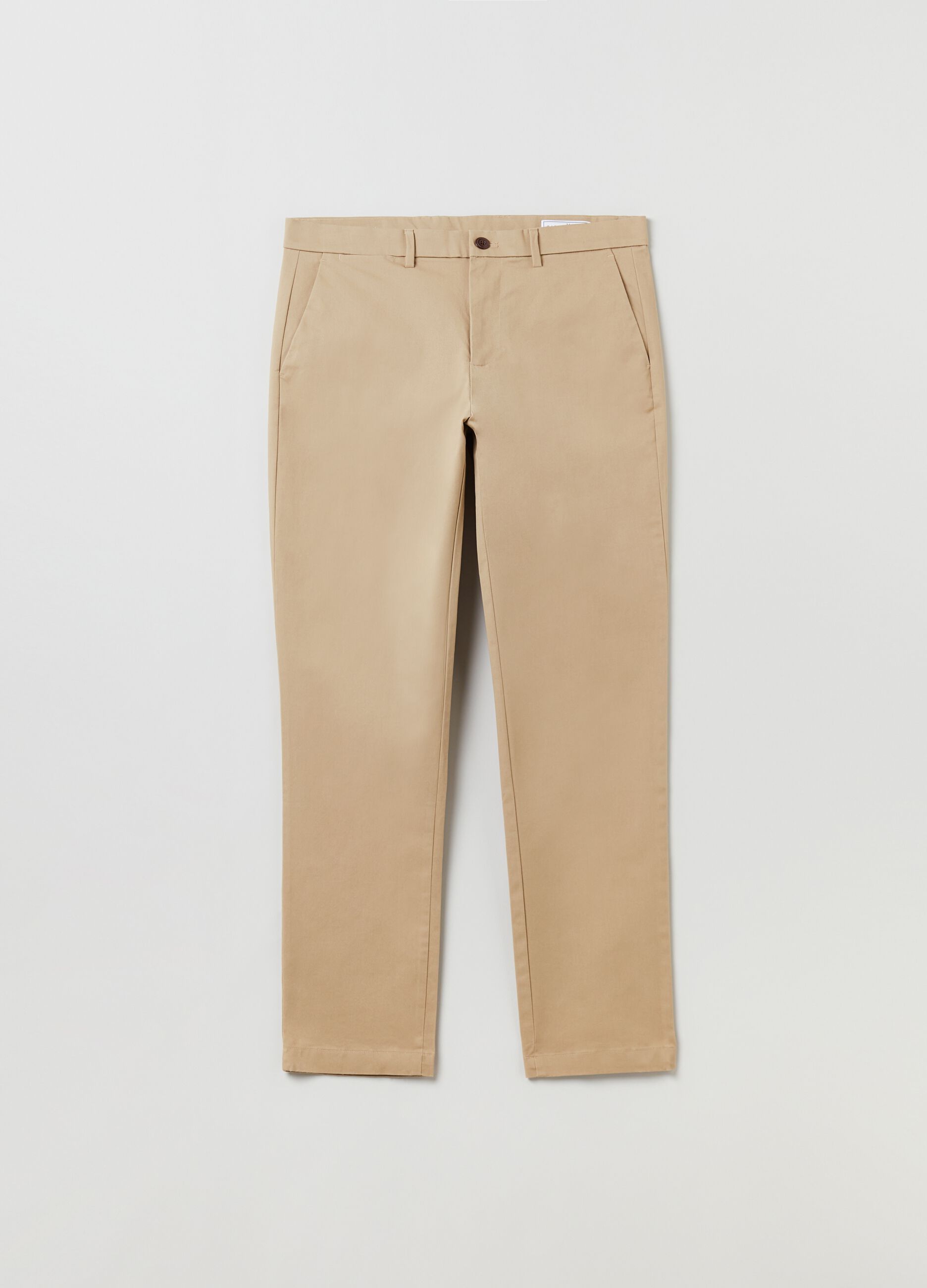 Stretch cotton slim fit trousers_2