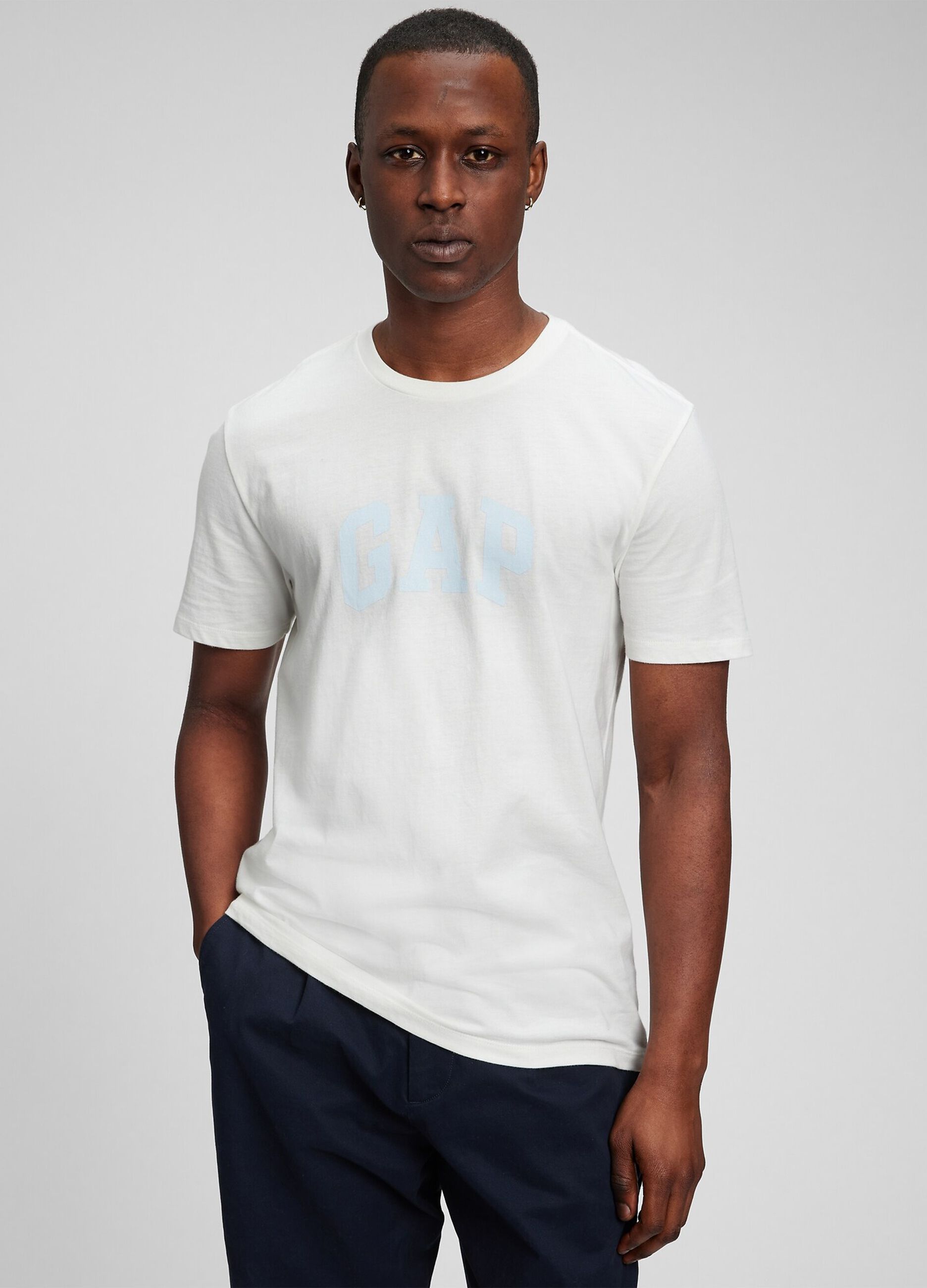 Tripack t-shirt in cotone con stampa logo_0