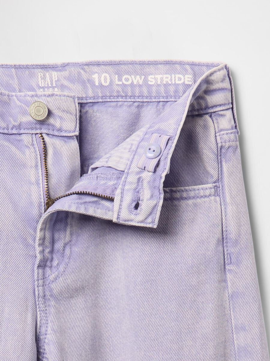Jeans lilla wide leg in cotone e Lyocell Bambina_4
