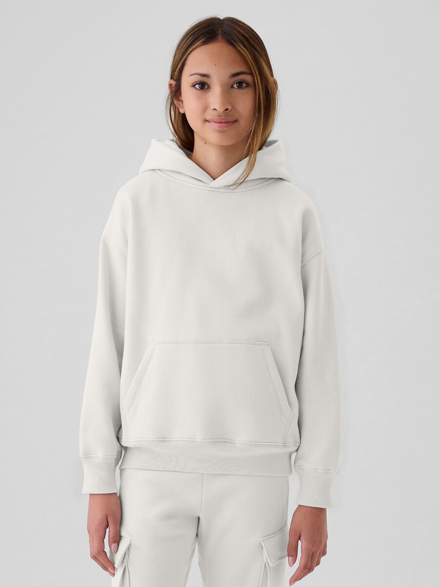Felpa con cappuccio tinta unita Unisex_1