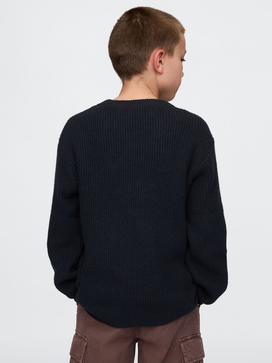 Pullover con lavorazione a coste inglesi Bambino_2