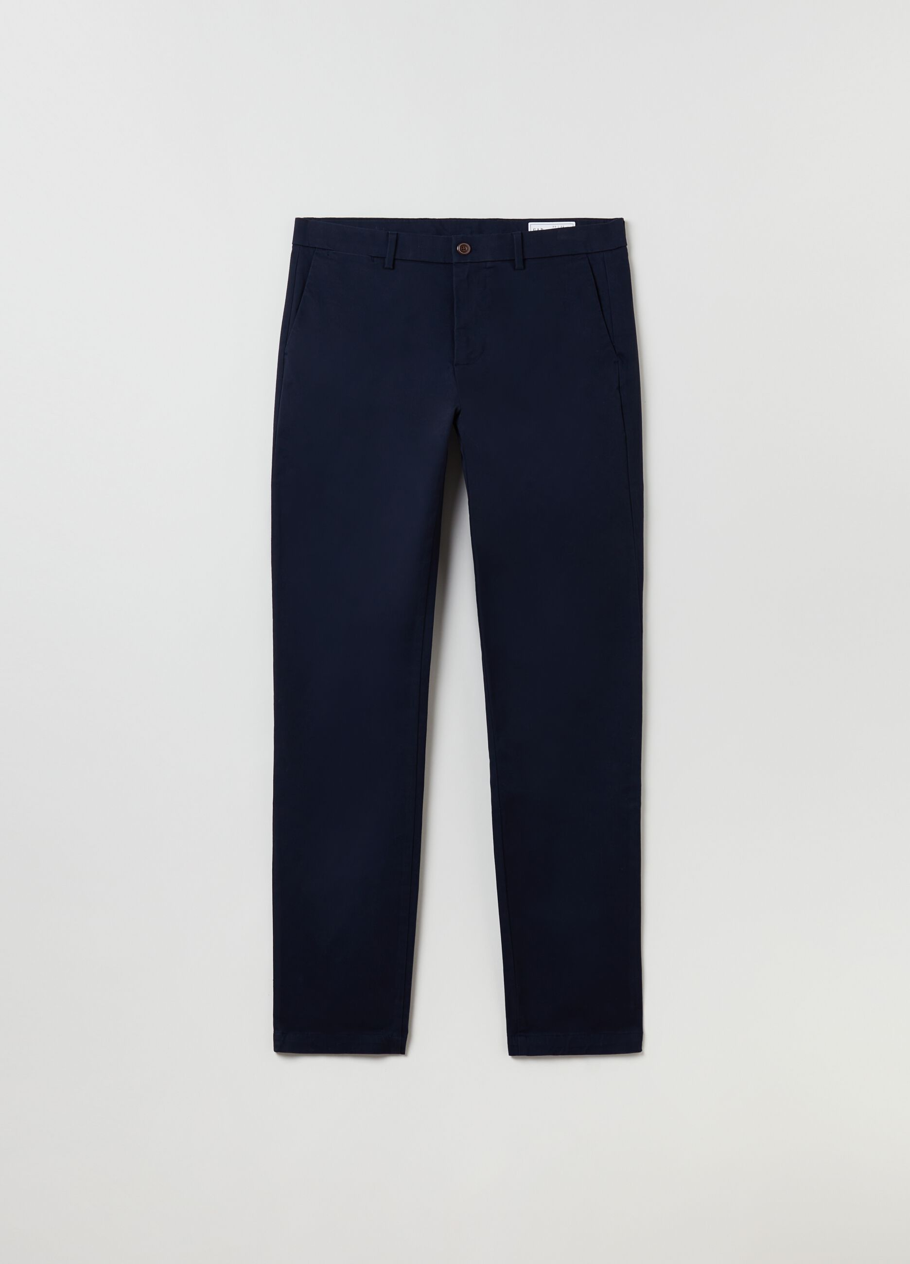 Pantaloni chino skinny fit in cotone stretch_1