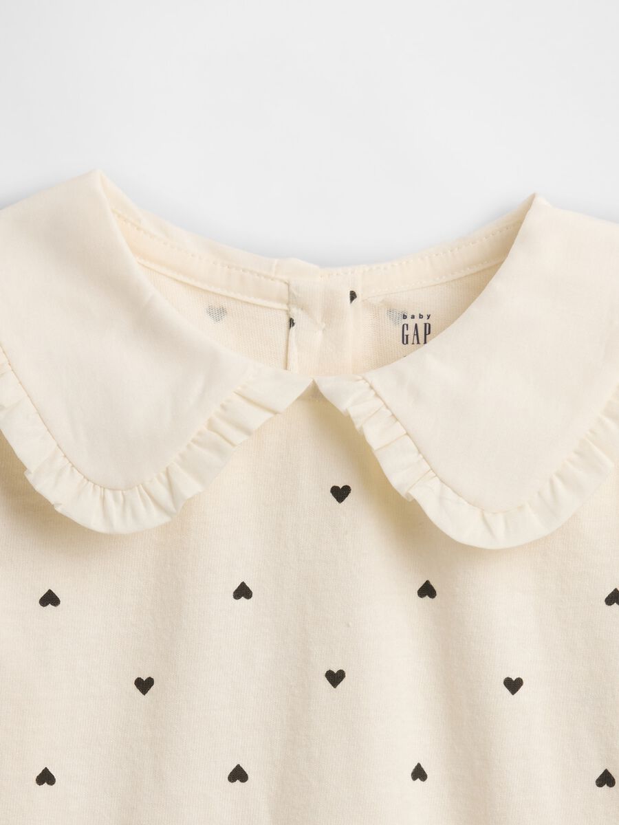 White Long Sleeve Top with Decorative Collar Girl_2