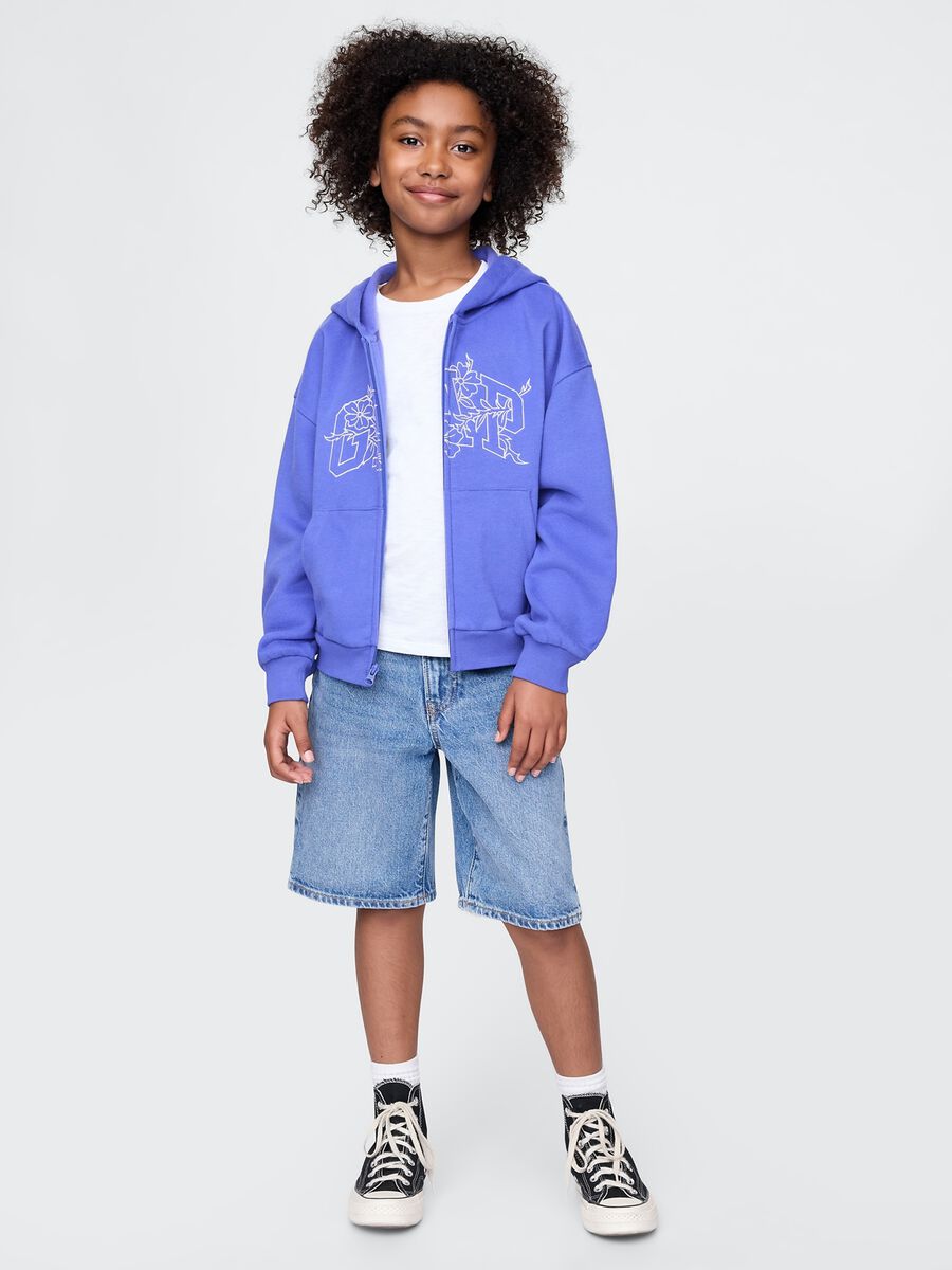 Purple full zip hoodie GAP Kids Girl_0