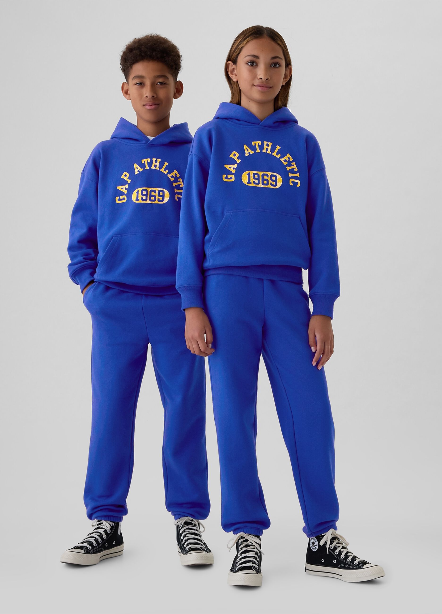 Felpa con cappuccio stampa logo Athletics