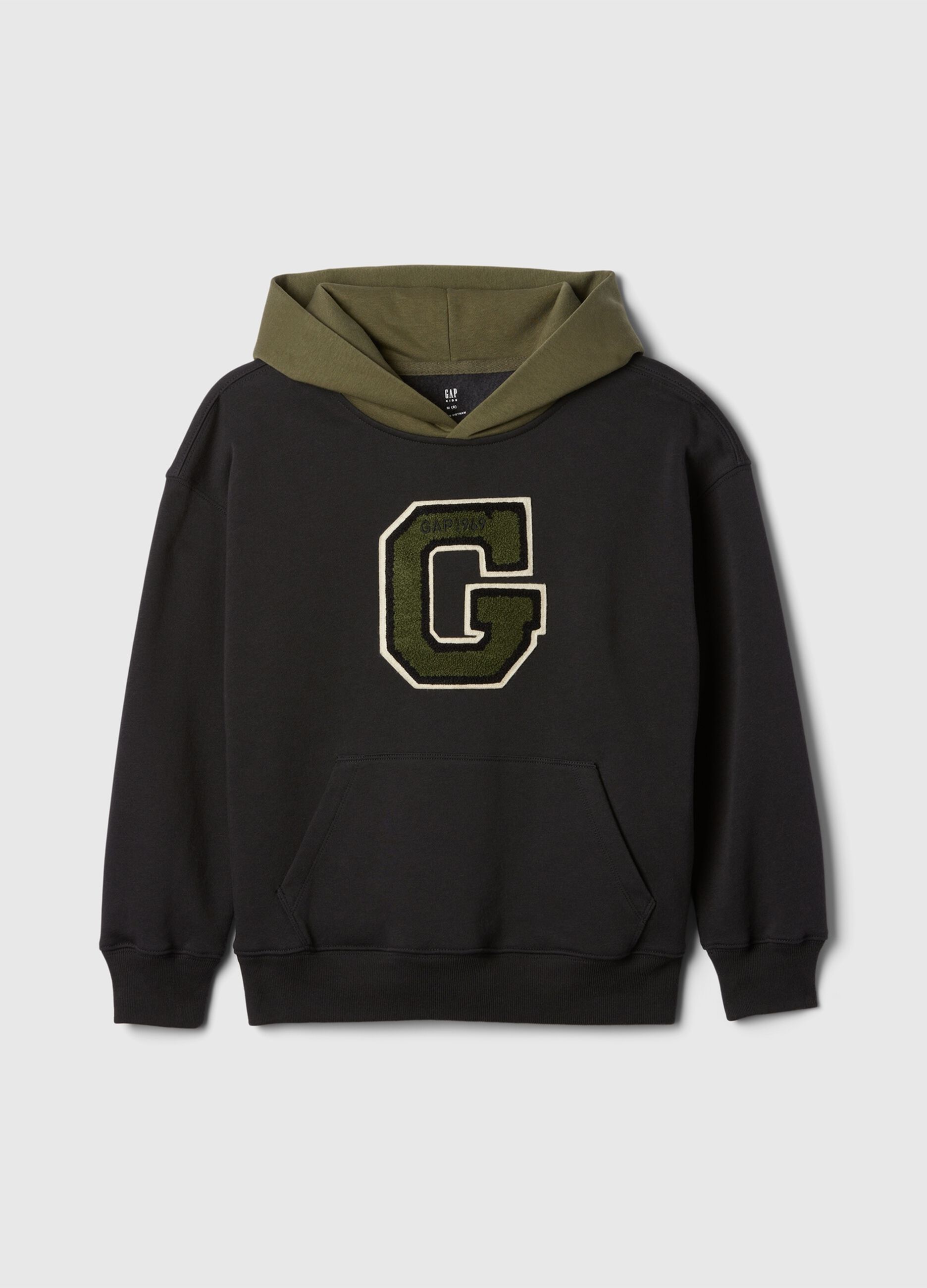 Felpa con cappuccio e patch logo_4