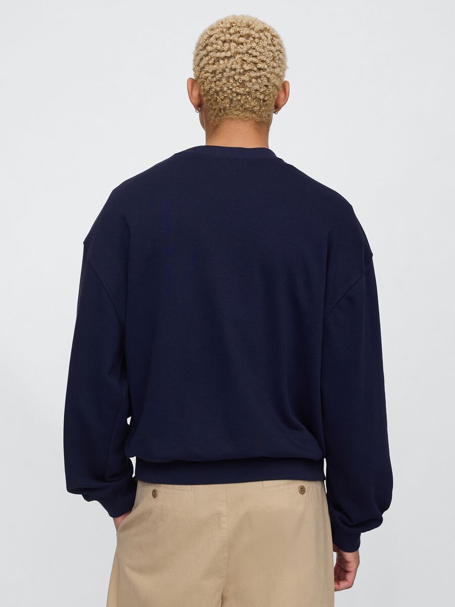 Felpa blu con scritta Gap Athletic Uomo_2