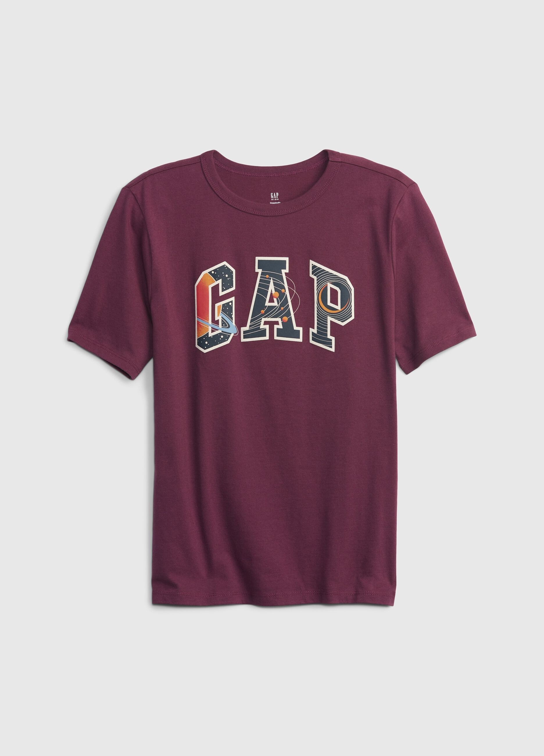 T-shirt with logo print with satellites
