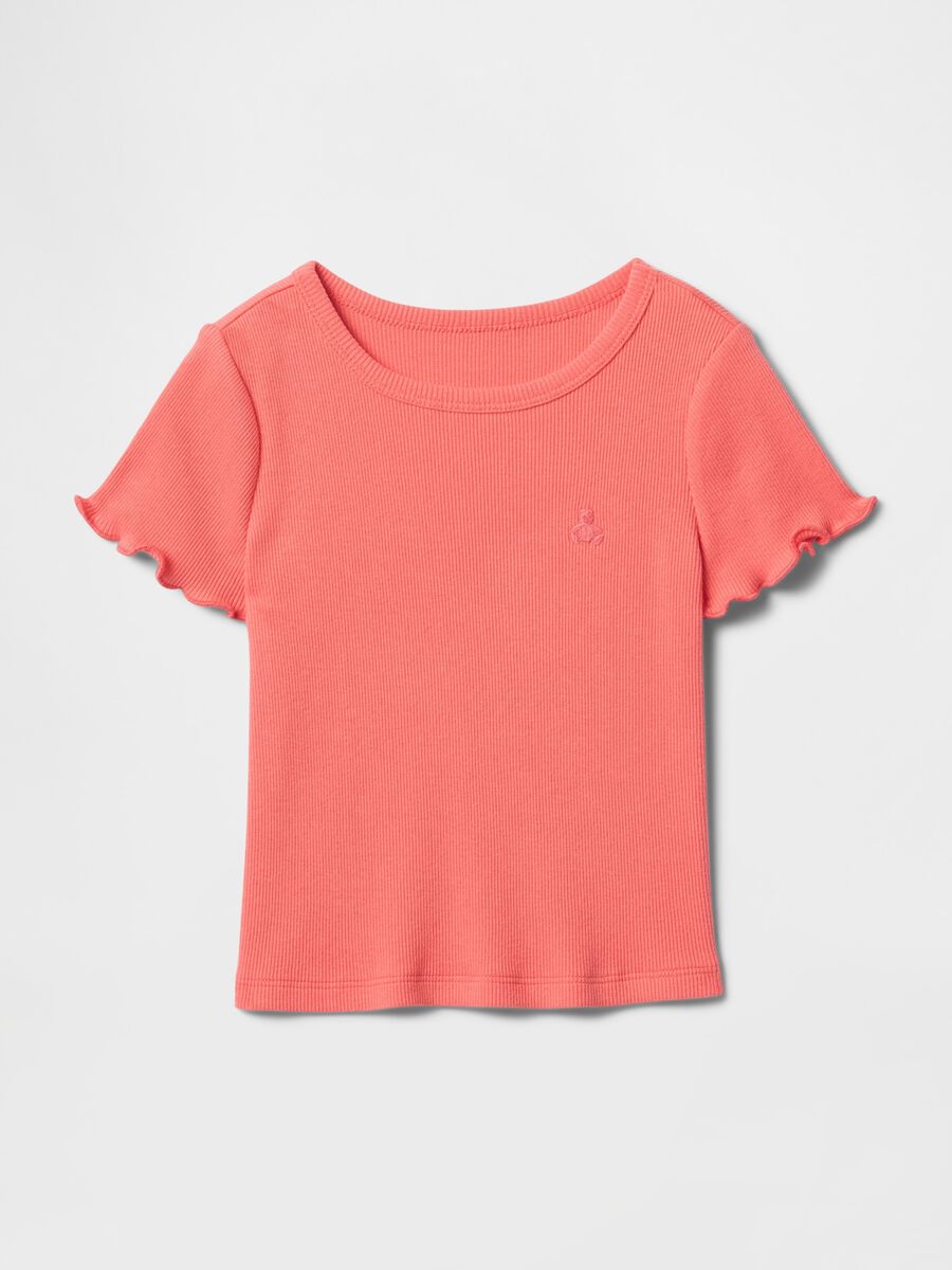 Maglietta corta rosa con maniche a volant Baby Girl_0