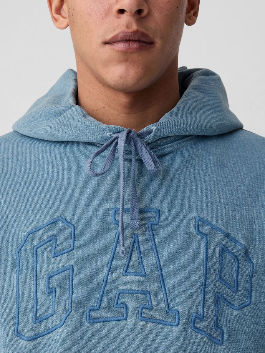 Felpa con cappuccio e ricamo logo Uomo_1