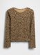 Maglia a maniche lunghe marrone leopardata in cotone_2