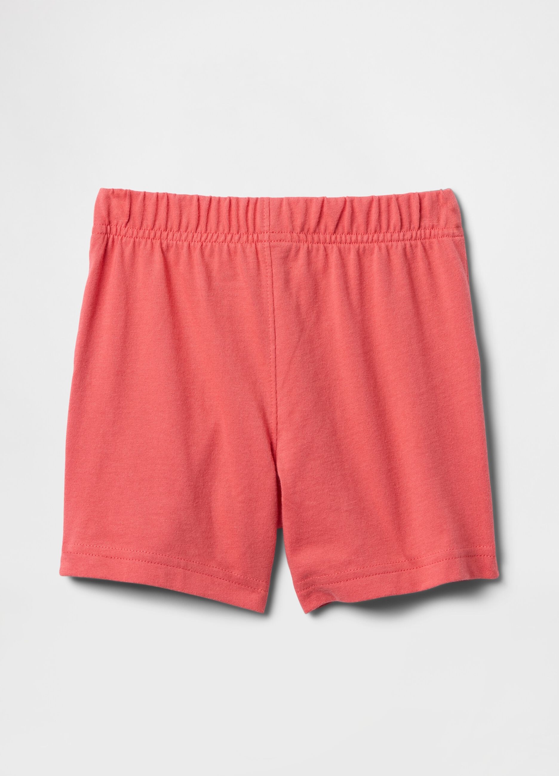 Shorts rosa con vita elasticizzata_1