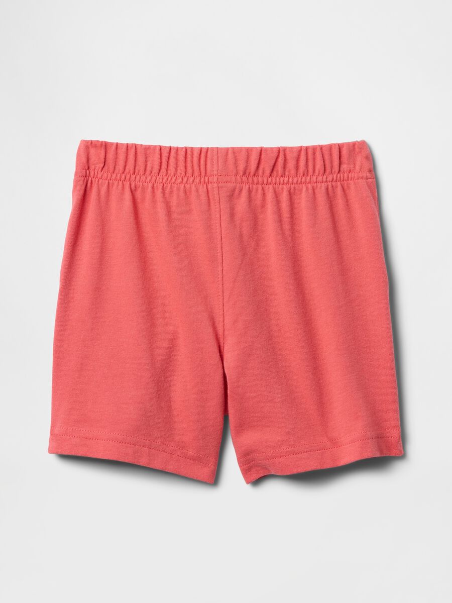 Shorts rosa con vita elasticizzata Bimbo_1