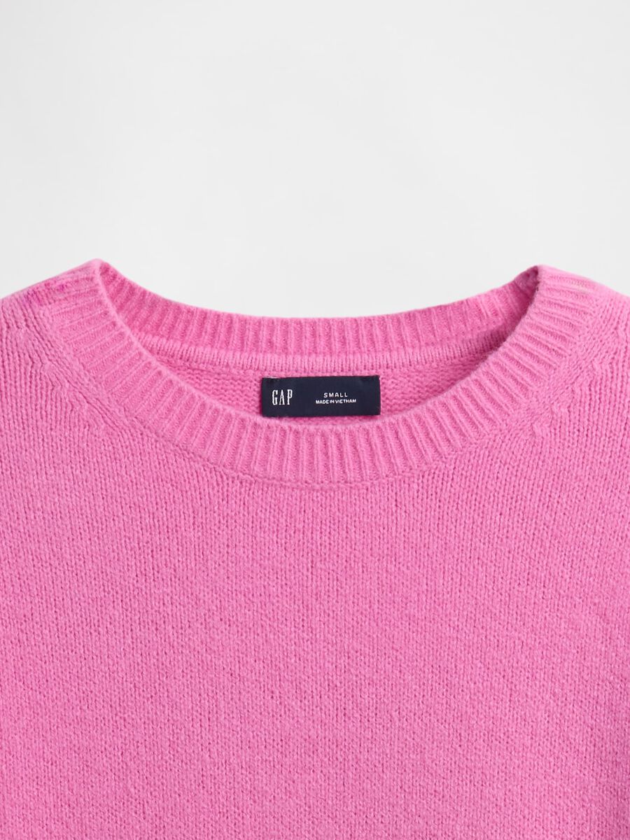 Pink Cotton Blend Sweater Woman_4