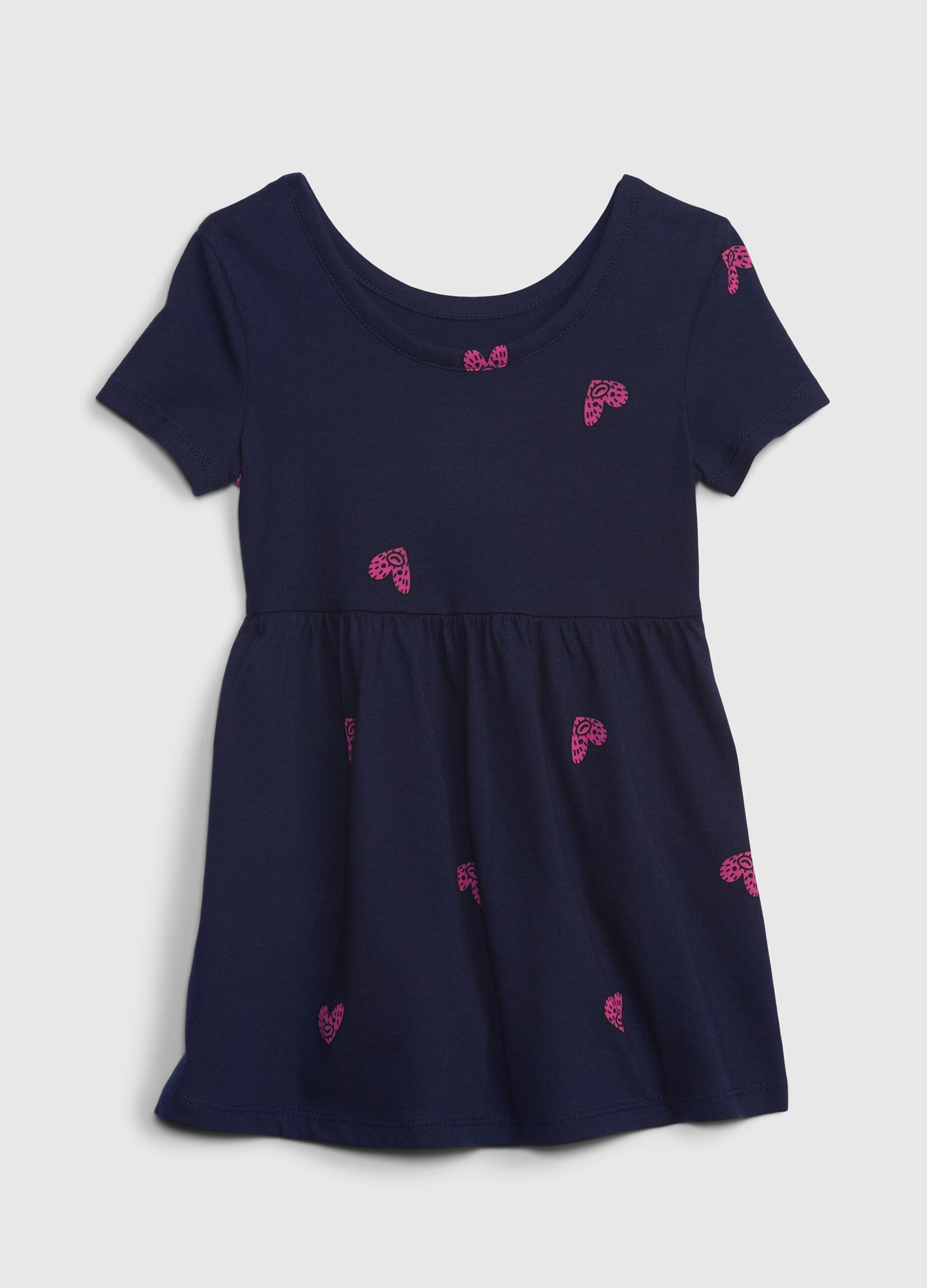 Short dress with heart print._1