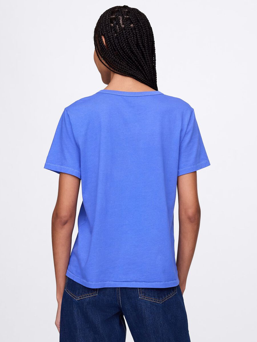 T-shirt blu Gap in cotone Donna_2