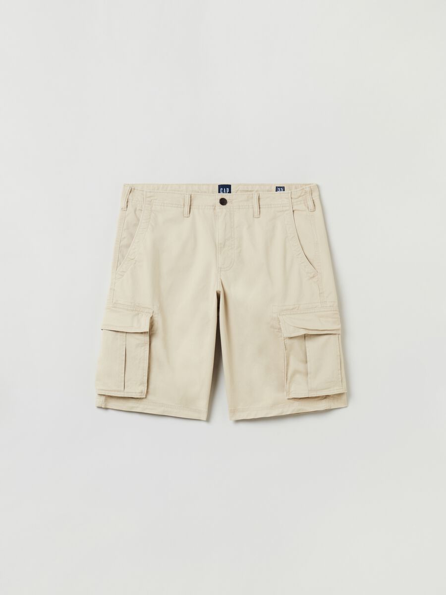 Bermuda cargo in cotone e Lyocell Uomo_1