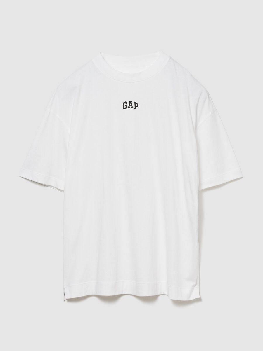 T-shirt a maniche corte in puro cotone con logo GAP Donna_1
