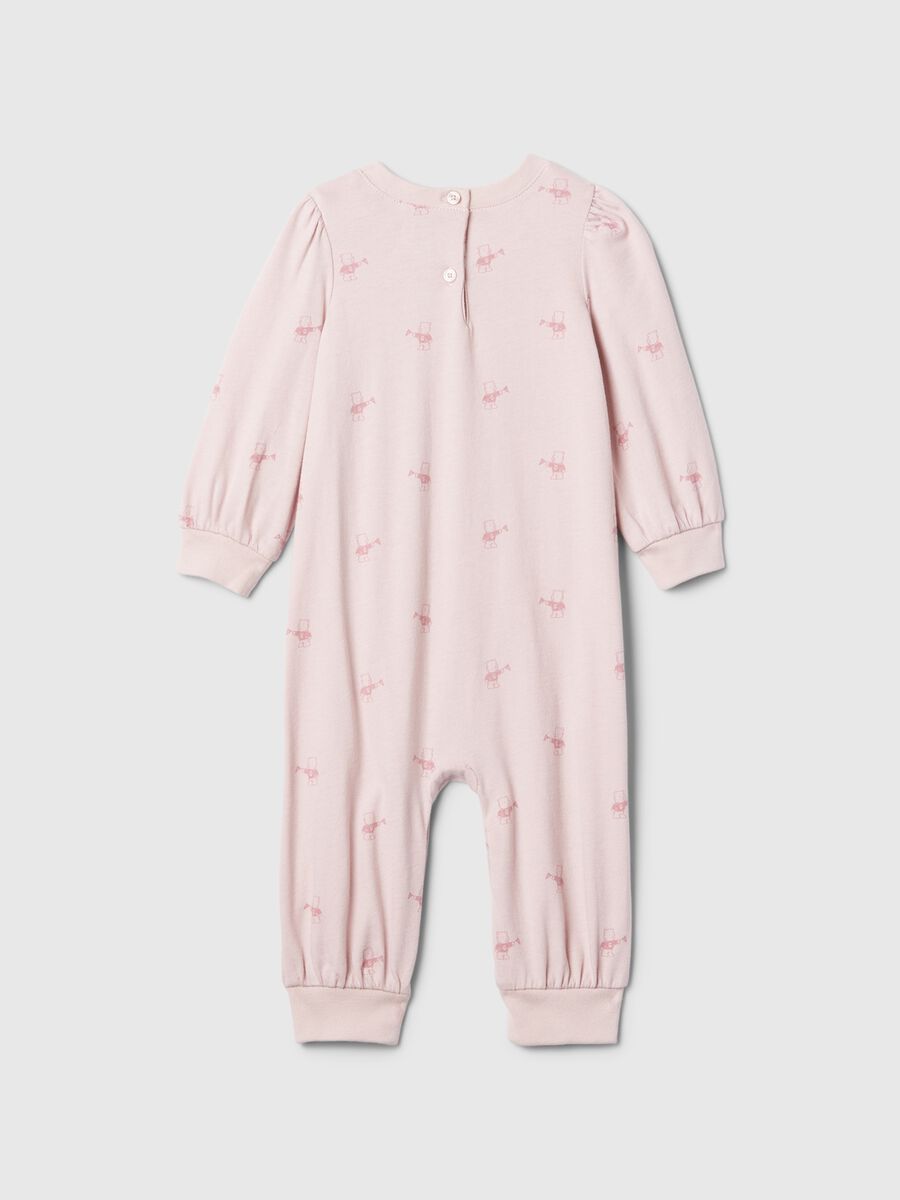 Tutina in jersey con stampa orsetto e ricamo logo Neonato_1