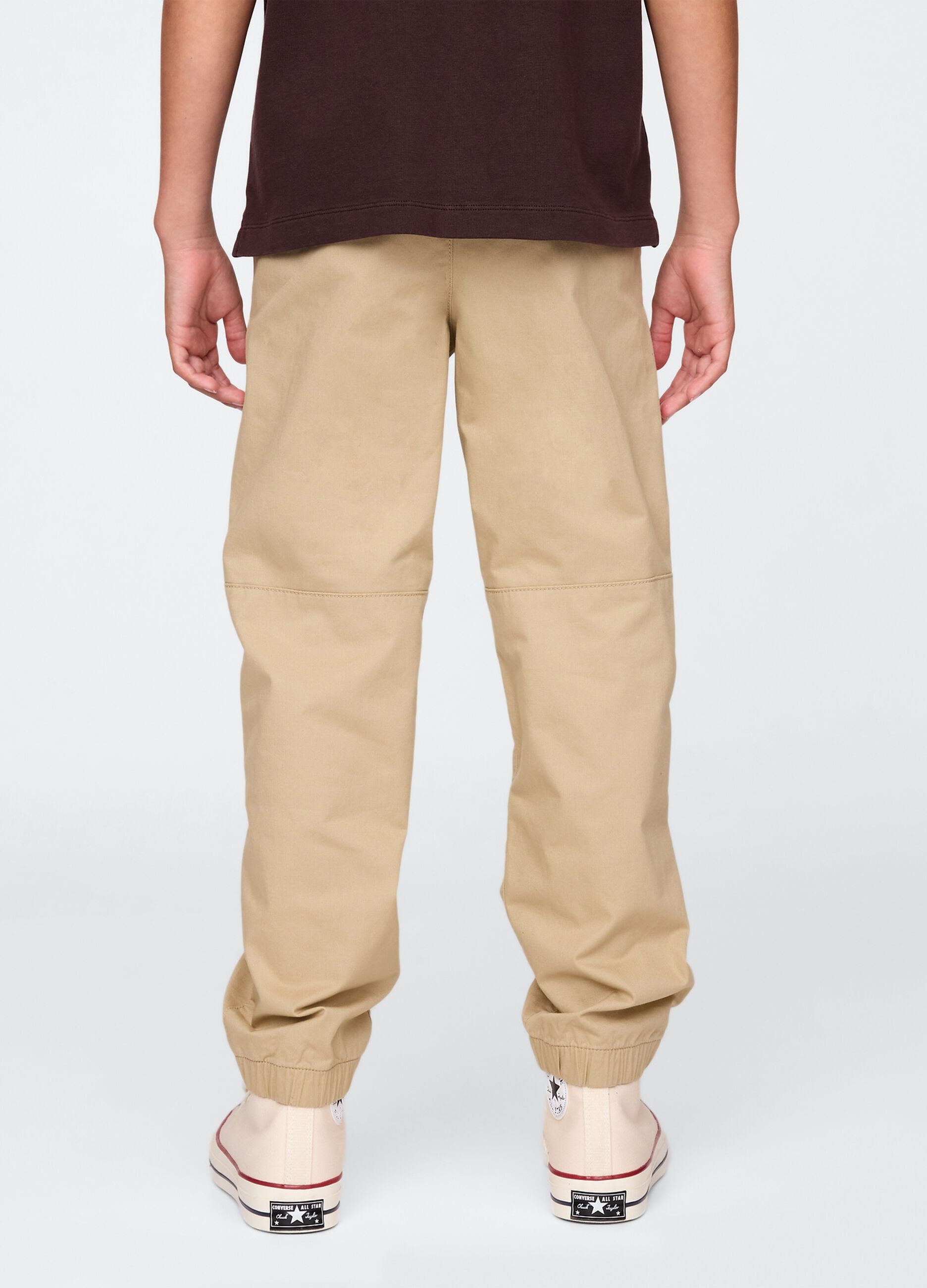 Pantaloni beige elasticizzati per bambino_2