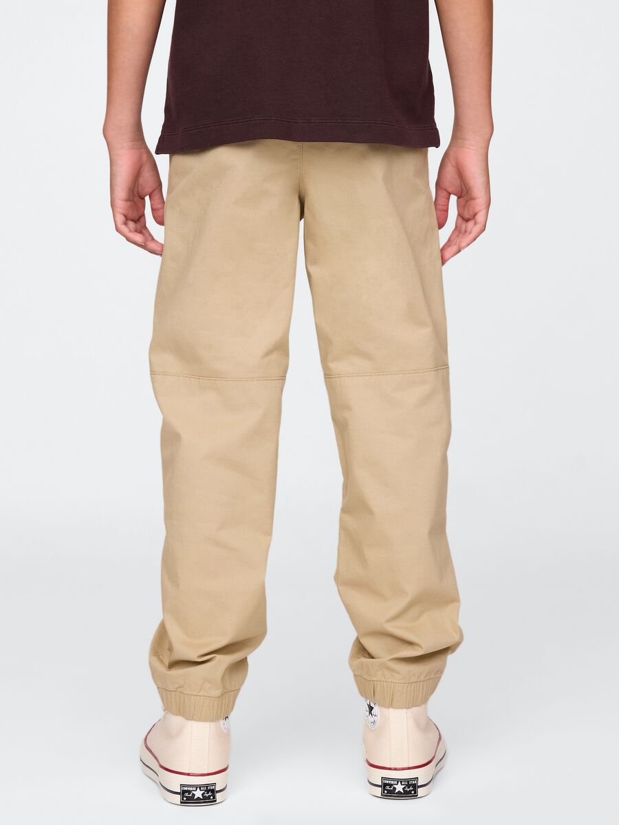 Pantaloni beige elasticizzati per bambino Bambino_2