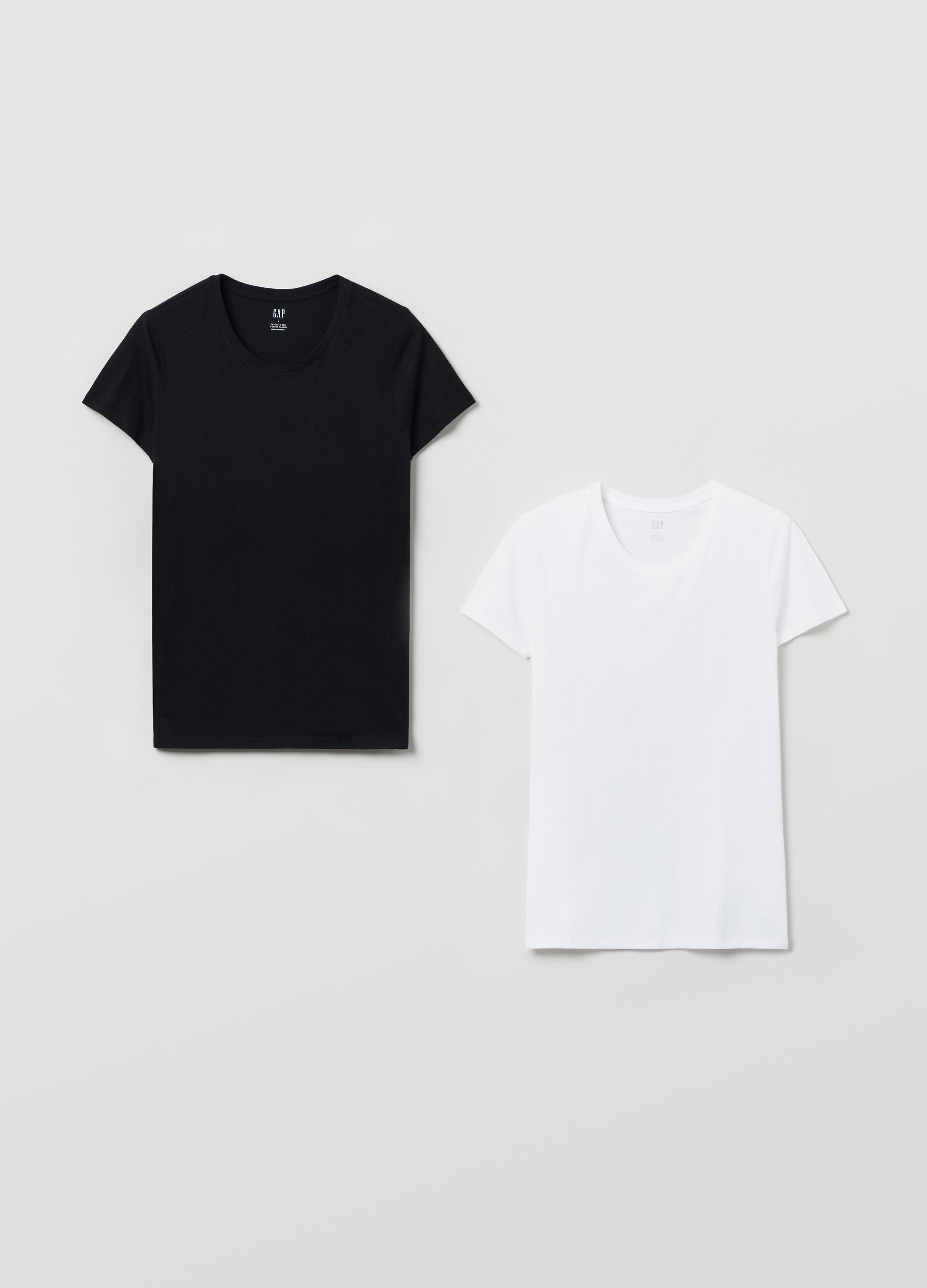 Twin-pack cotton and modal T-shirts