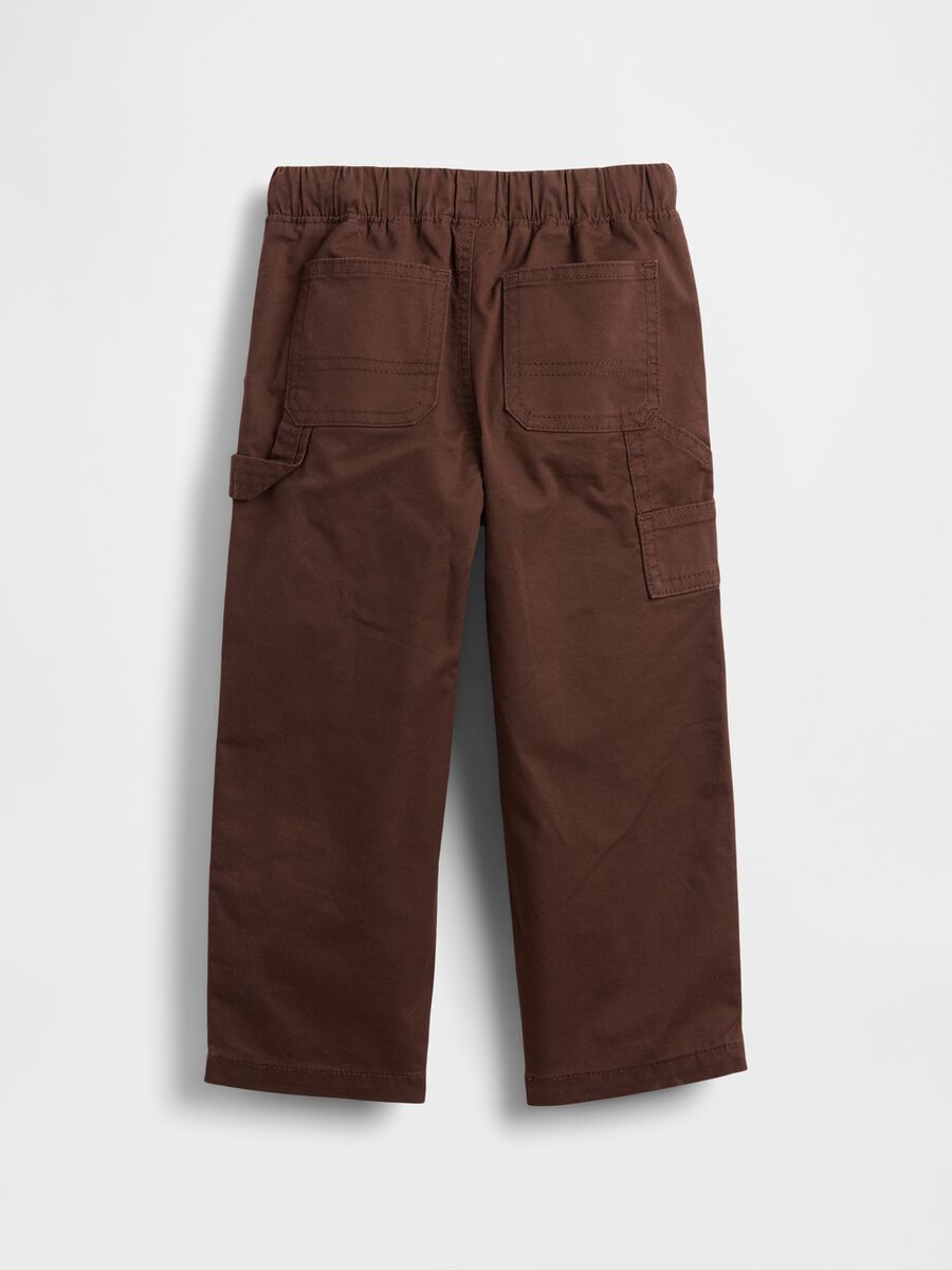 Brown Stretch Trousers for Boys Baby Boy_1