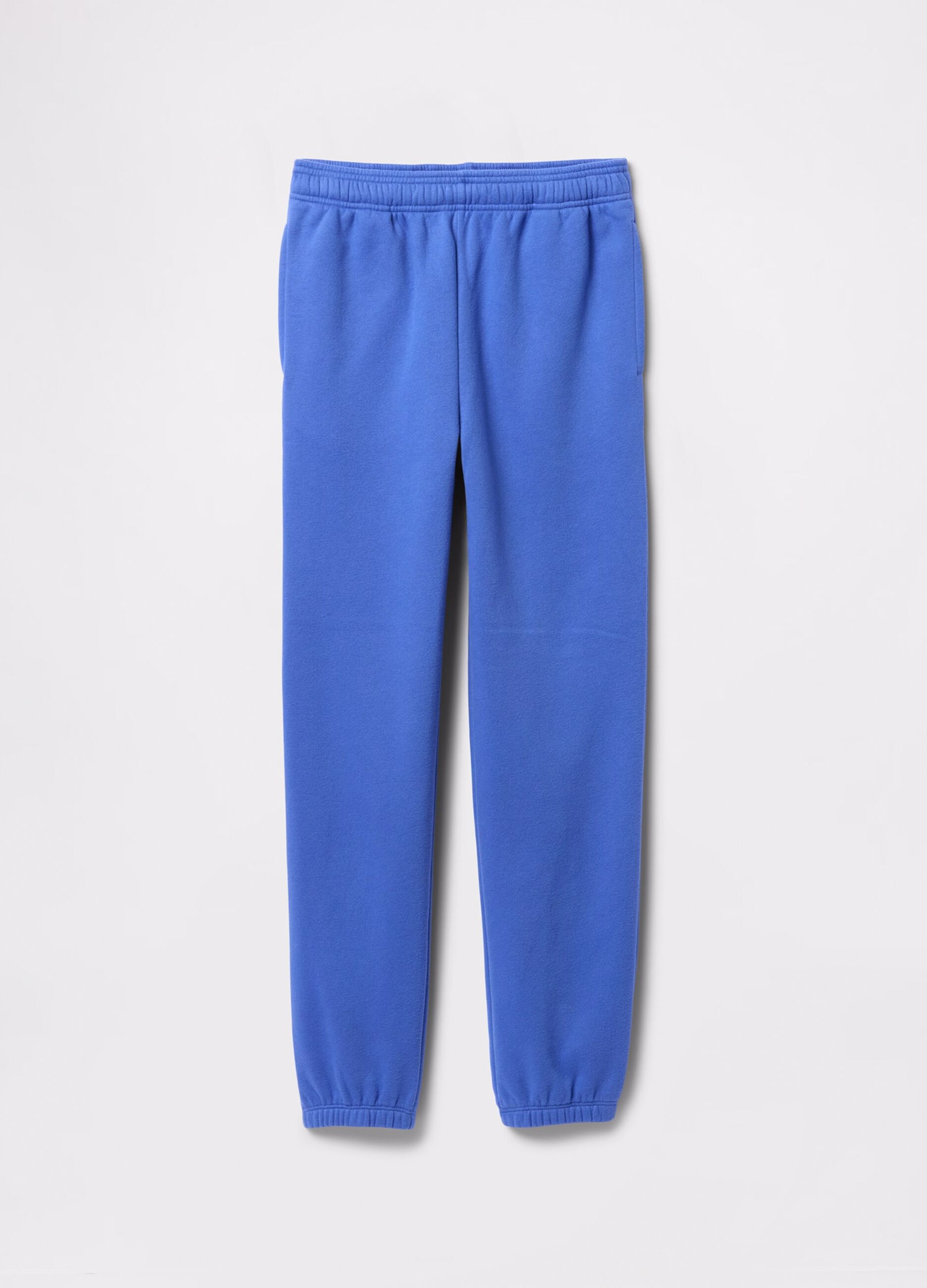 Joggers blu con profili elasticati_3
