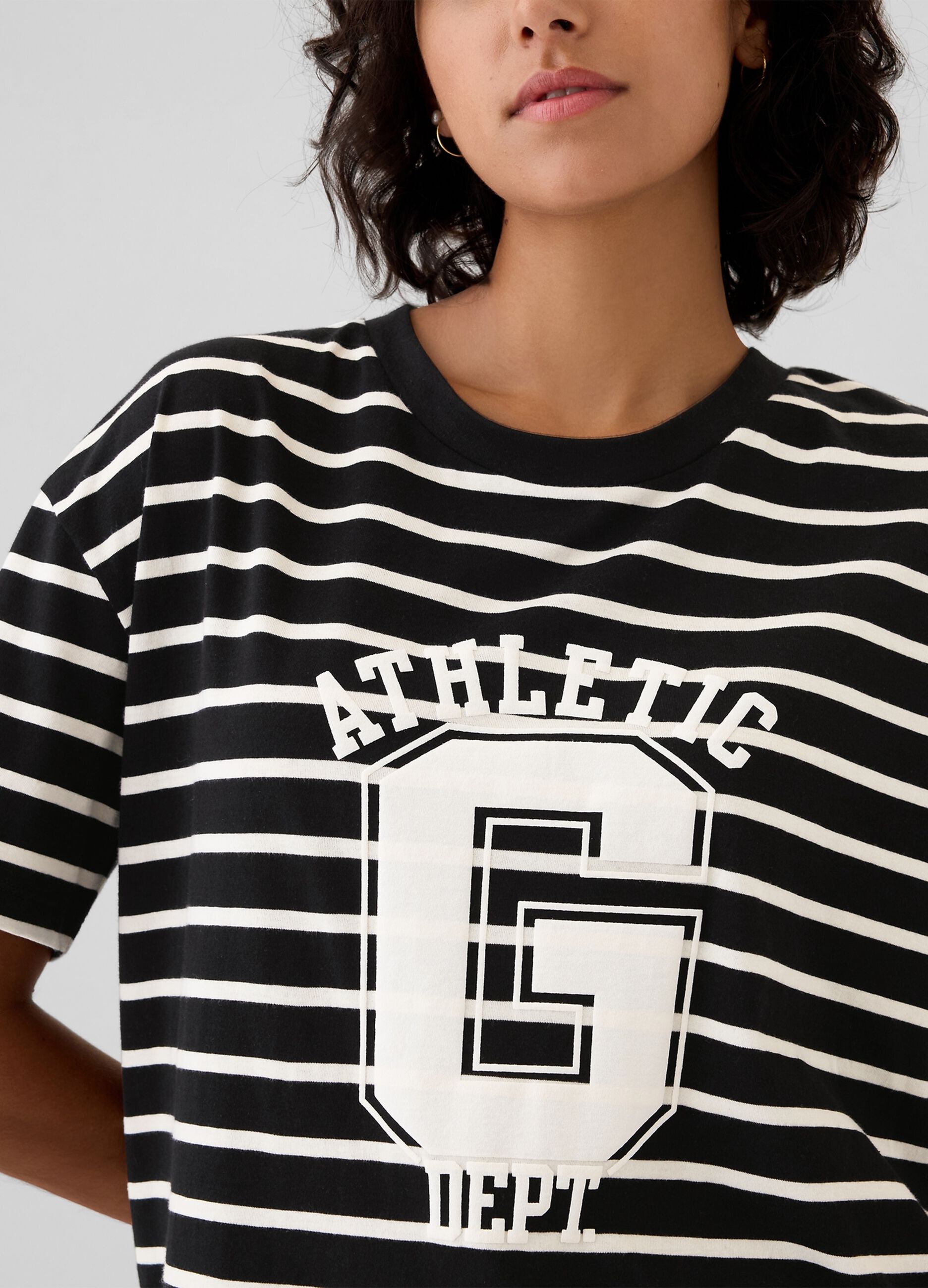 T-shirt in cotone bio stampa logo Athletic Dept._3