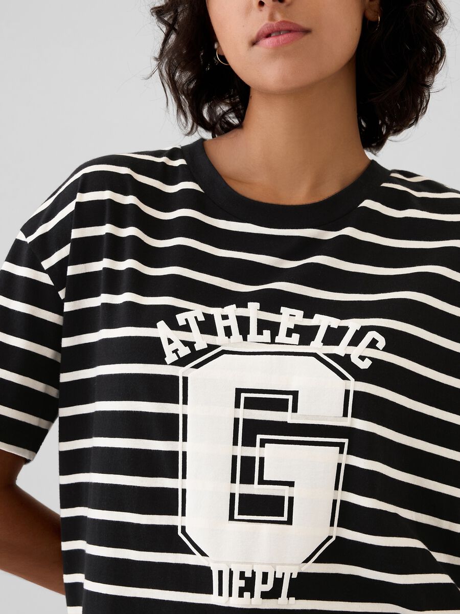 T-shirt in cotone bio stampa logo Athletic Dept. Donna_3