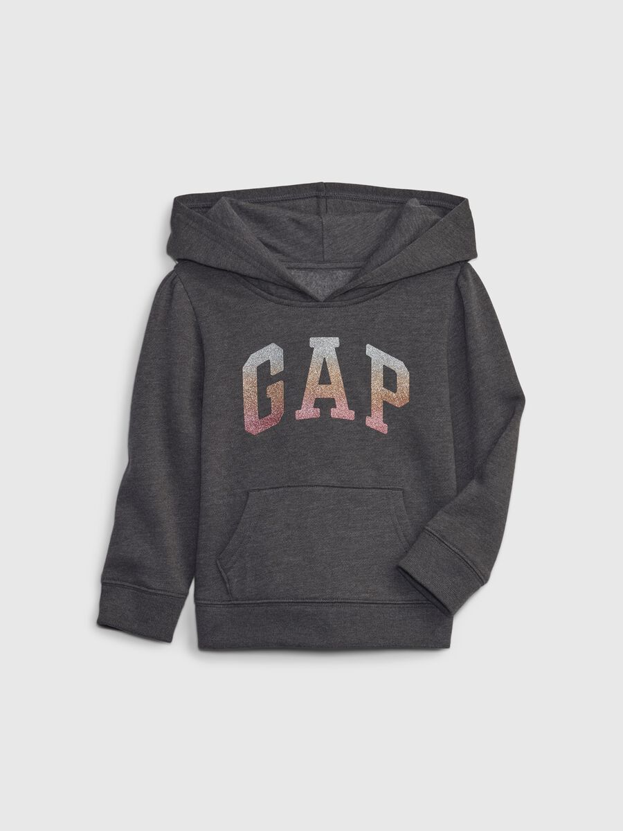 Sweatshirt with hood and logo print Baby Girl_0