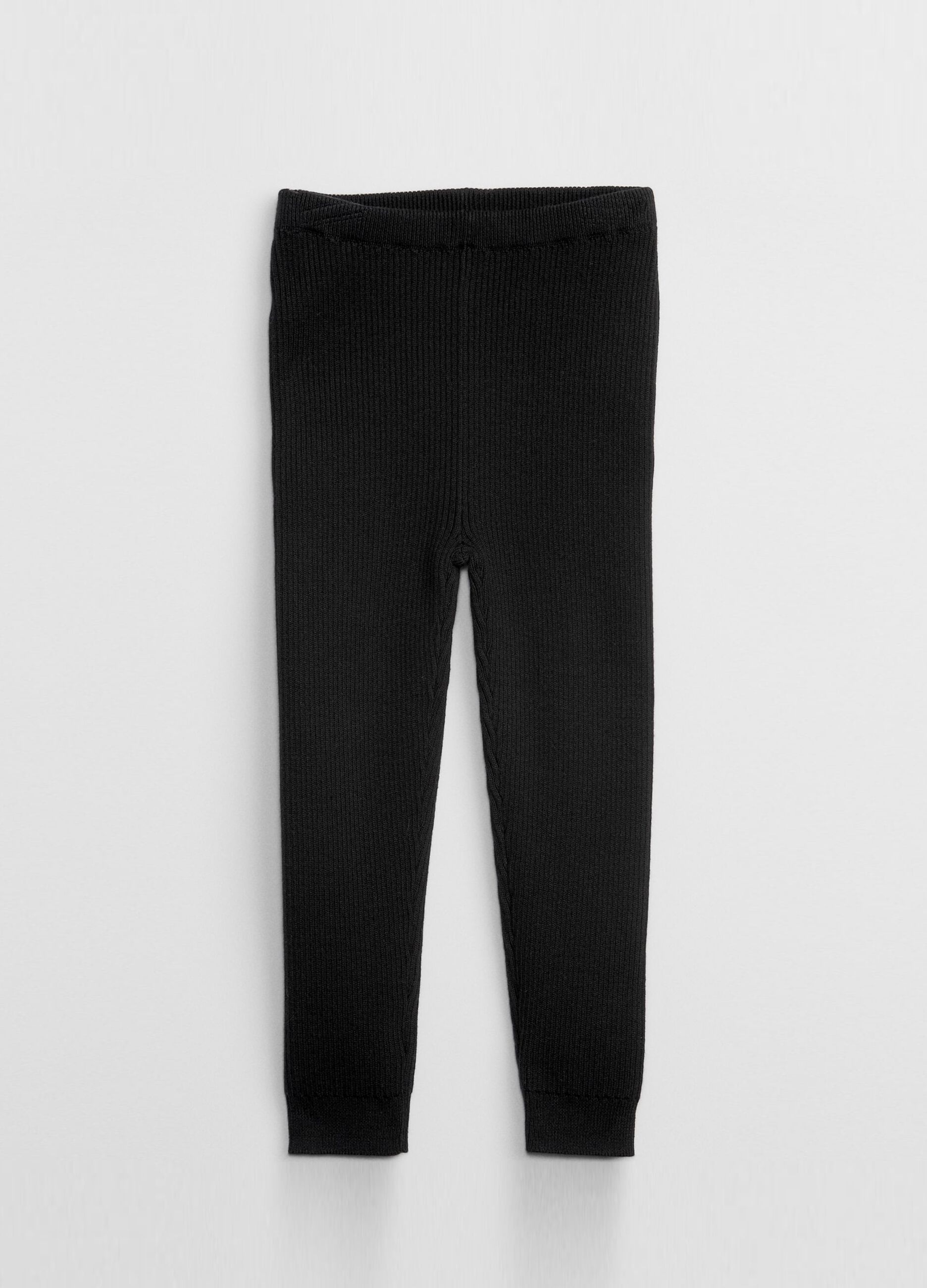 Leggings in cotone a costina