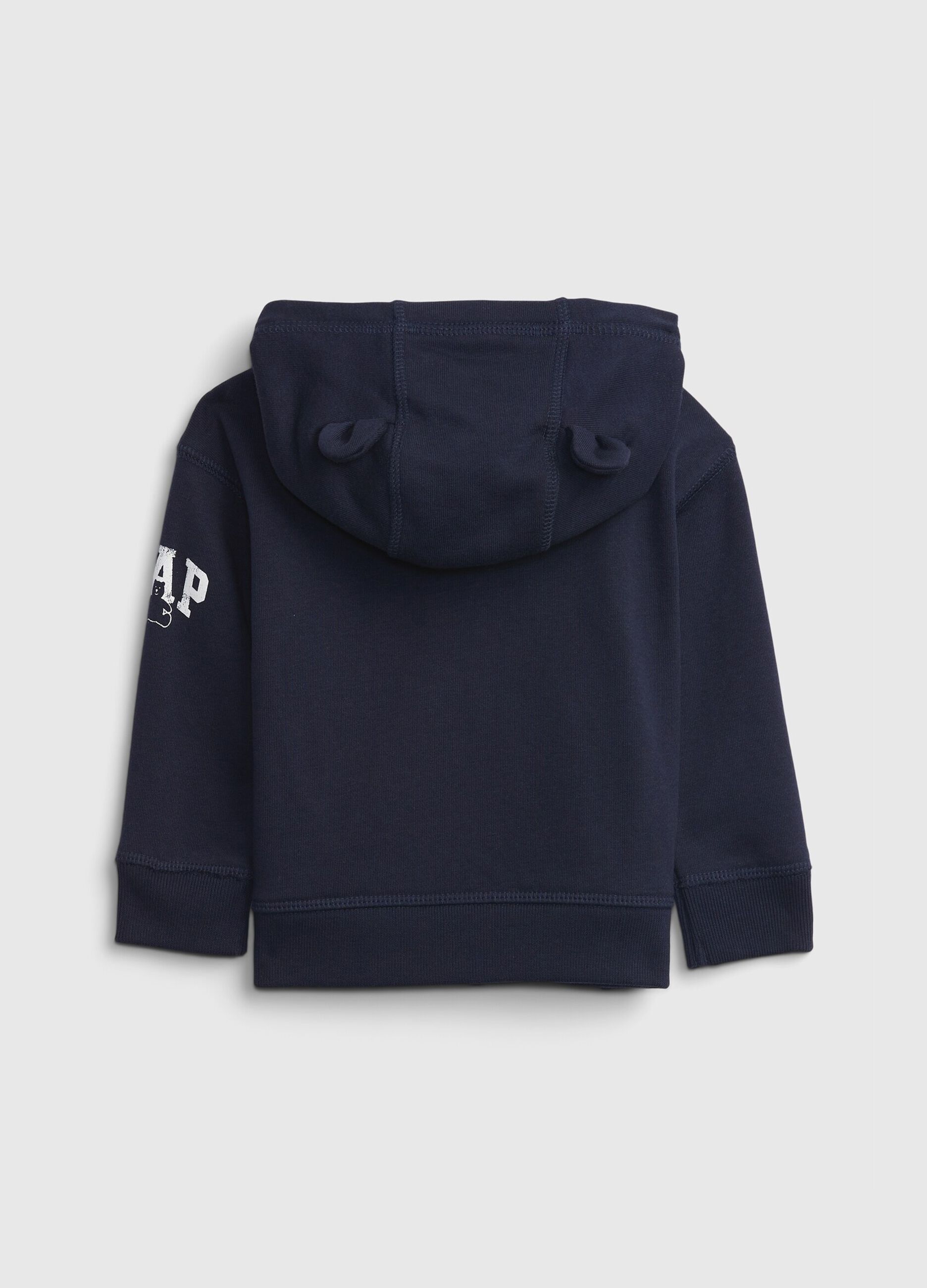 Full-zip hoodie with logo patch_1