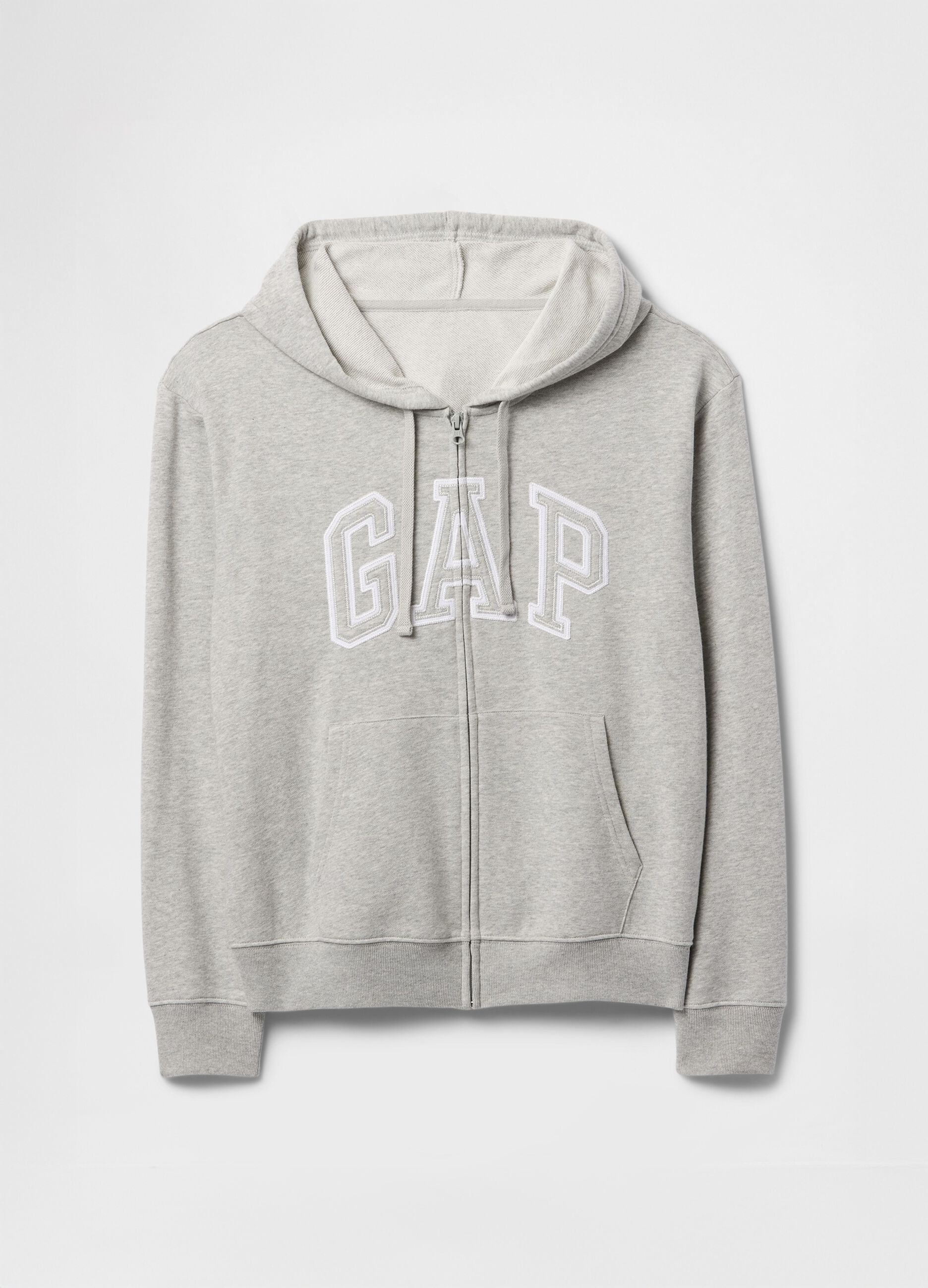 Felpa con cappuccio grigia con logo GAP_4