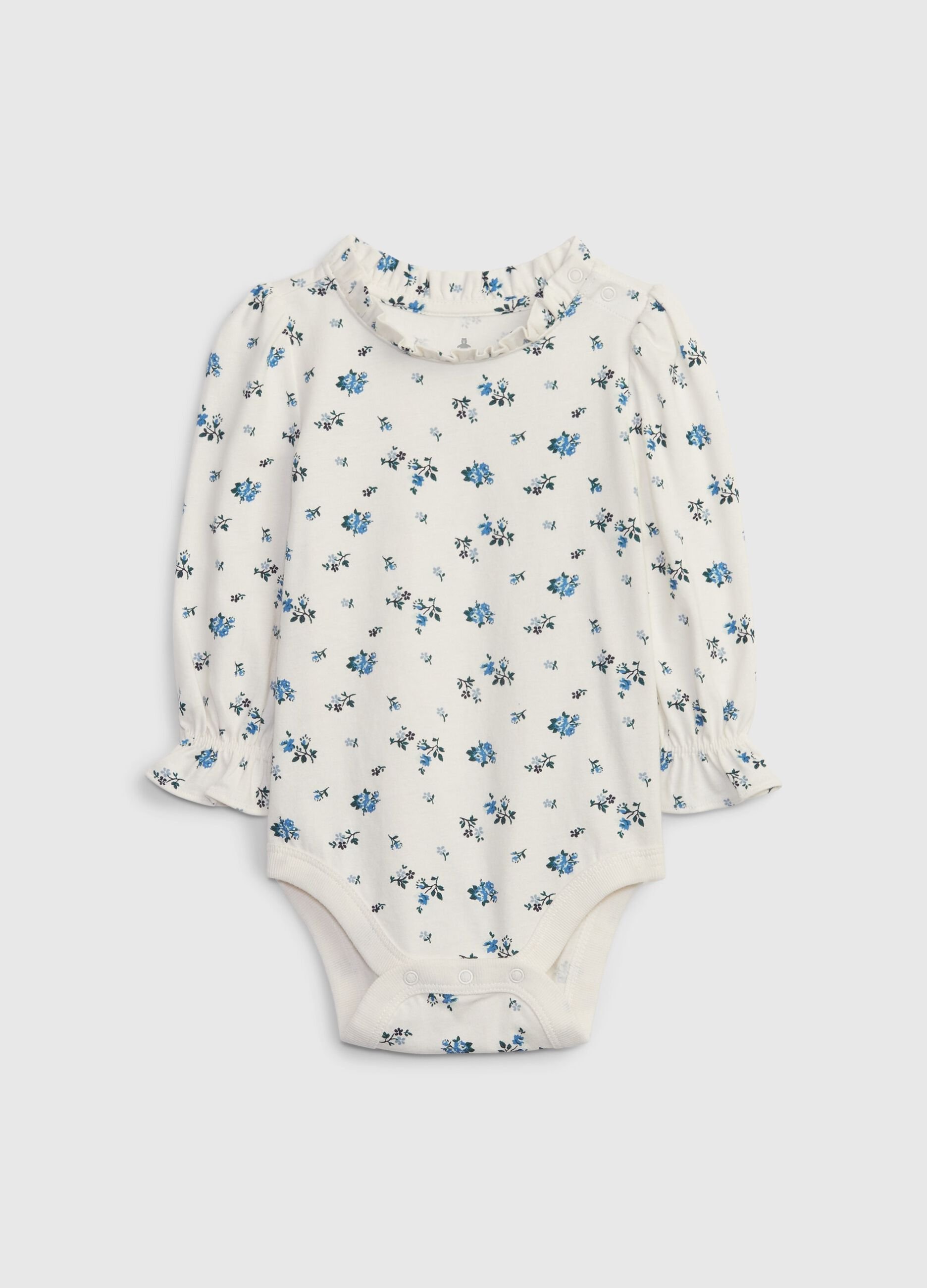 Organic cotton bodysuit with frills