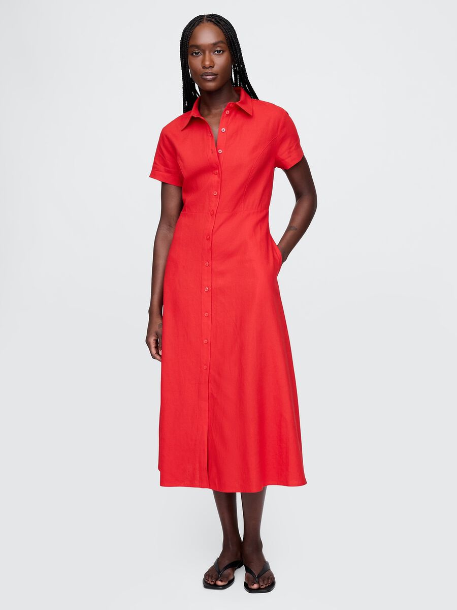 Abito rosso lungo Gap Donna_0