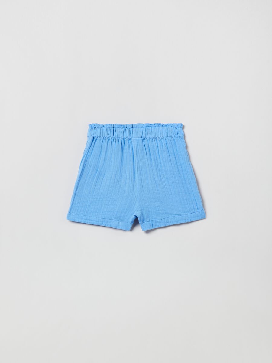 Shorts in garza di cotone Neonato_1