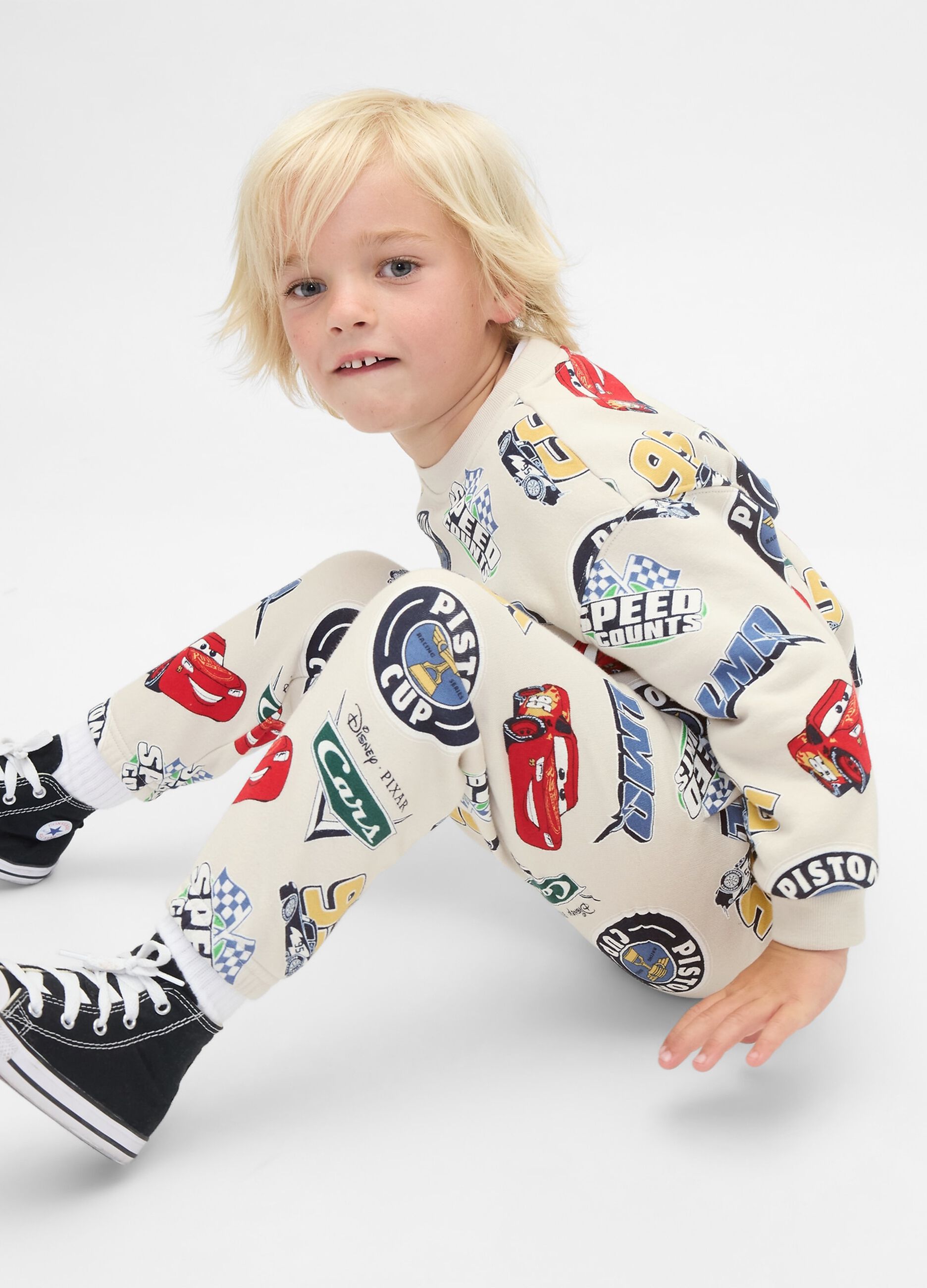 Set beige per bambino in cotone