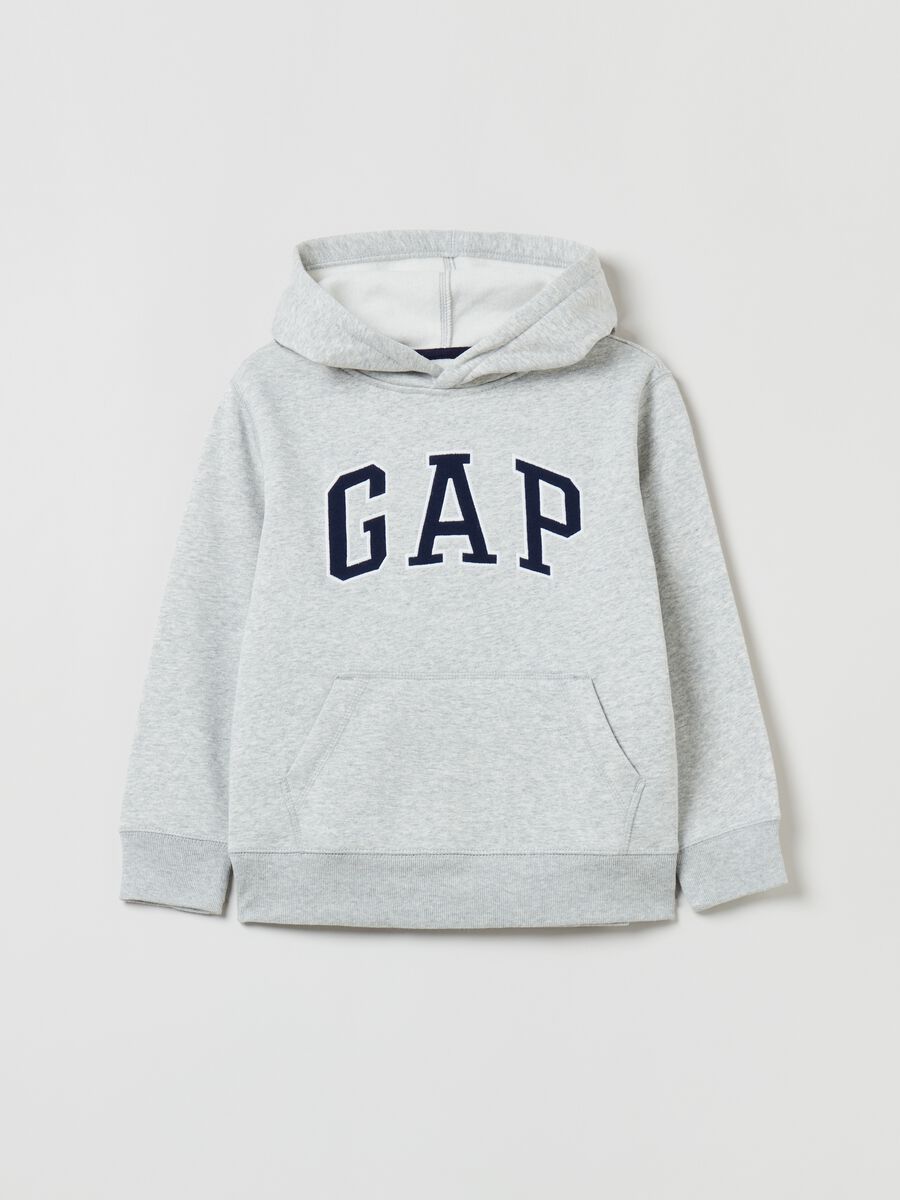 Felpa con cappuccio e ricamo logo Bambino_0